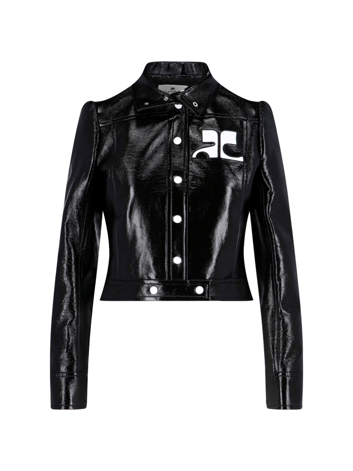 Shop Courrèges 'reedition' Vinyl Jacket In Nero