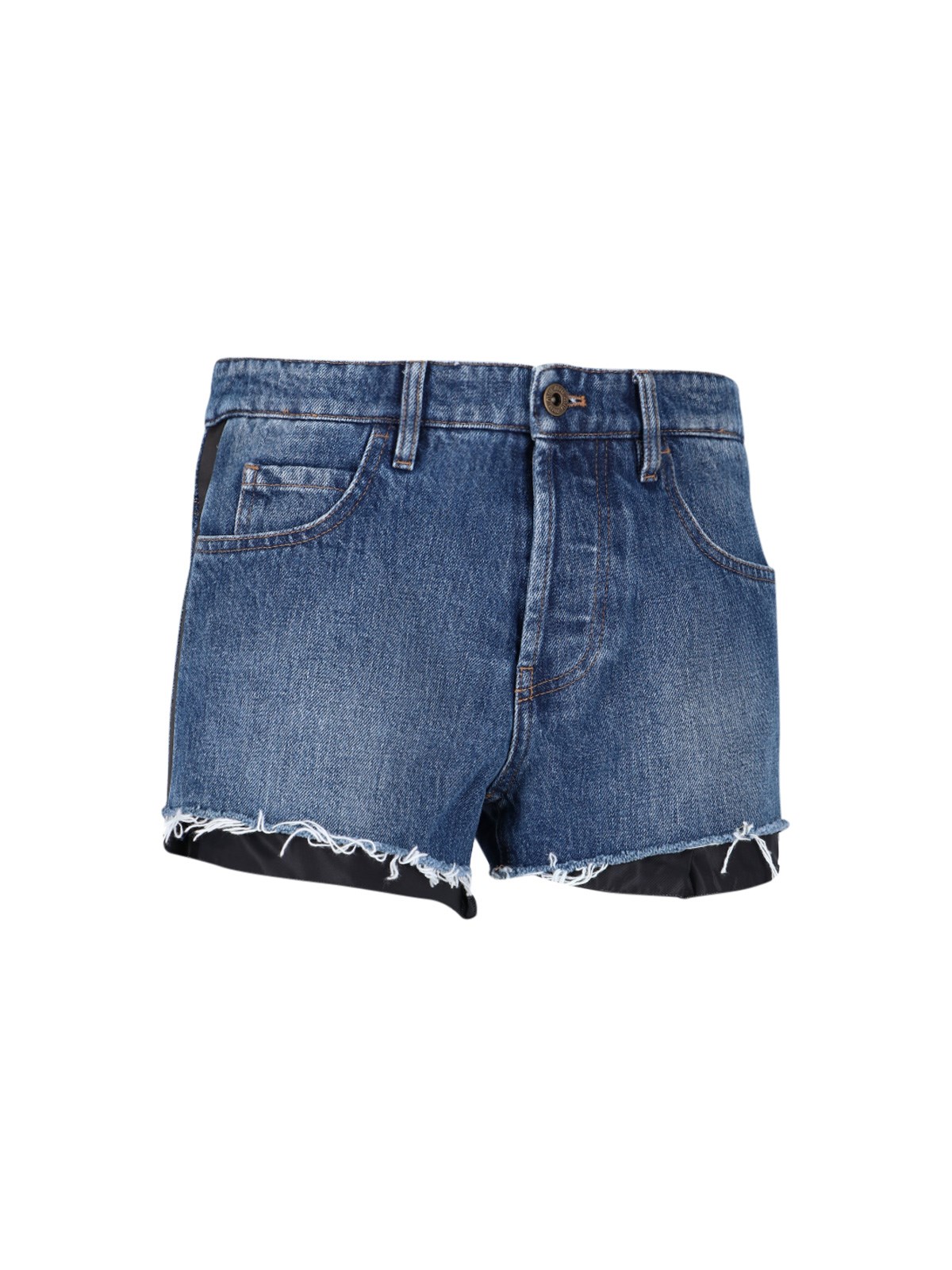 ショートパンツ MiuMiu | Denim shorts GWP498_1373_F0076_S_OOO Light Blue Denim Shorts | Miu Miu