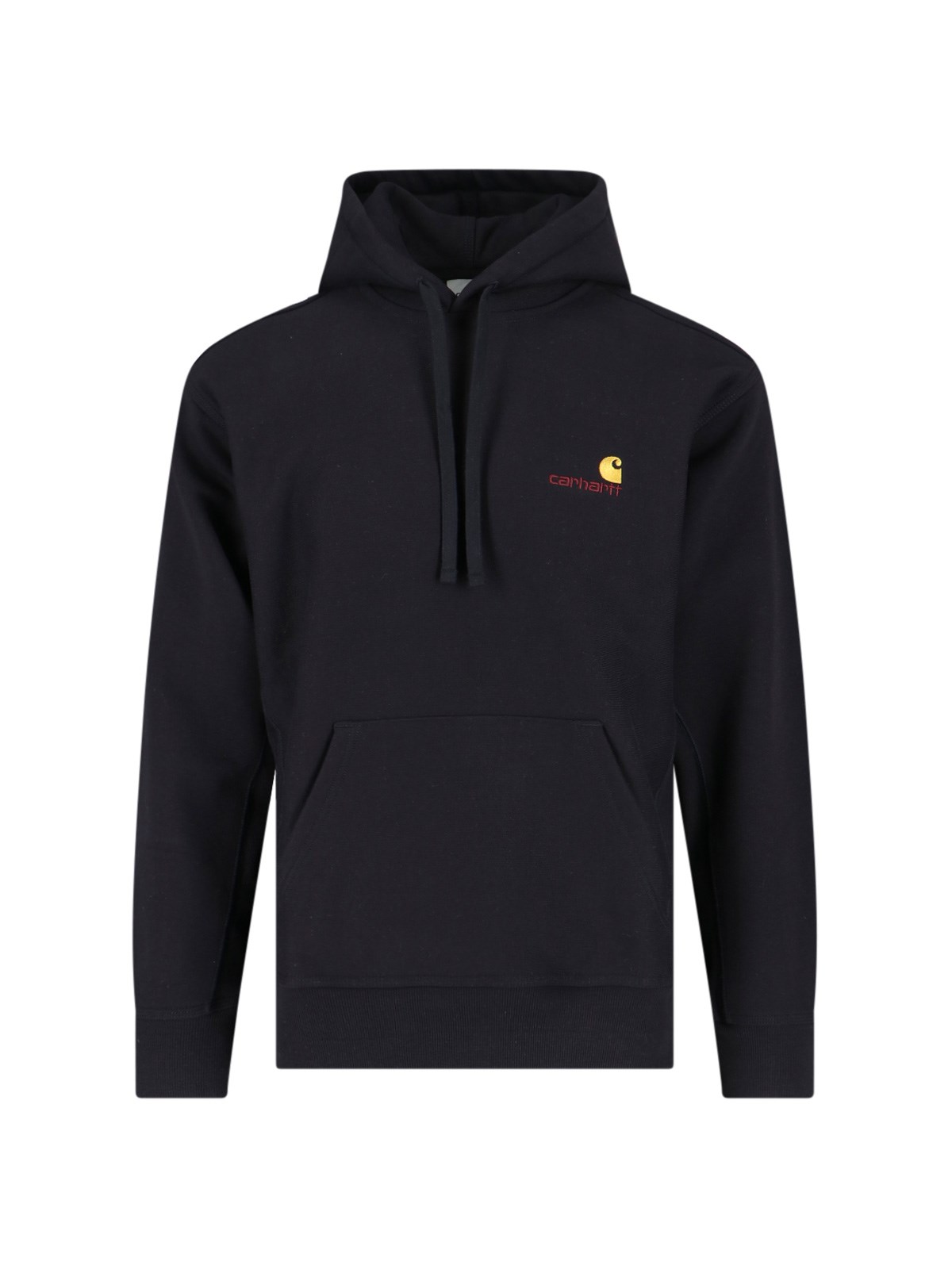 Carhartt -wip Hooded American Script Sweatshirt In Nero