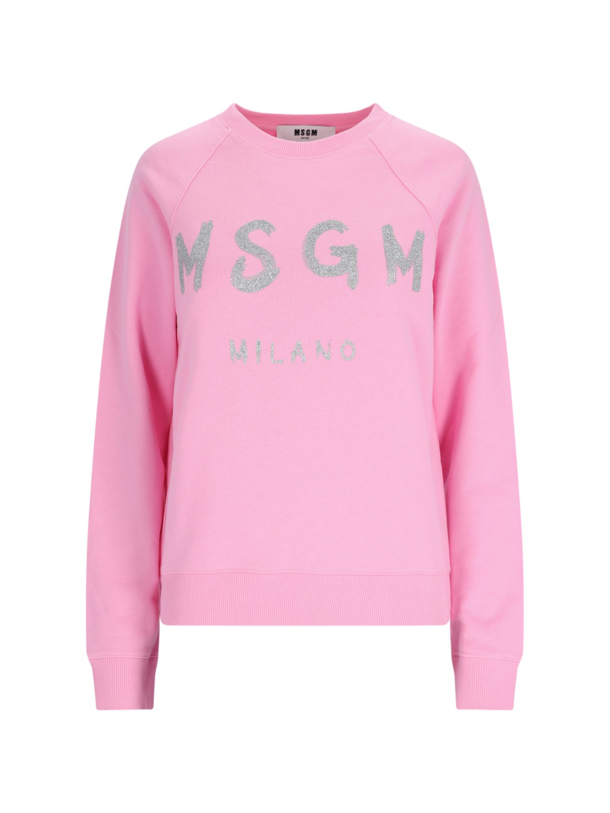 Msgm Logo Crewneck Sweatshirt In Pink