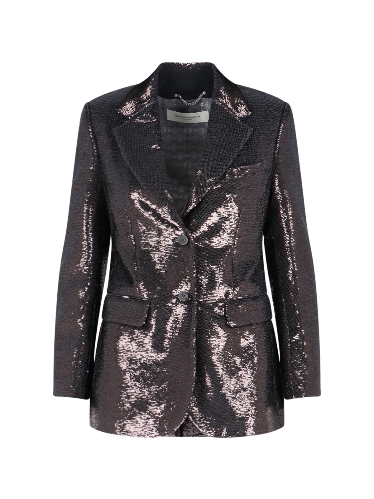 Golden Goose Sequin Embellished Single-breasted Blazer In Grigio