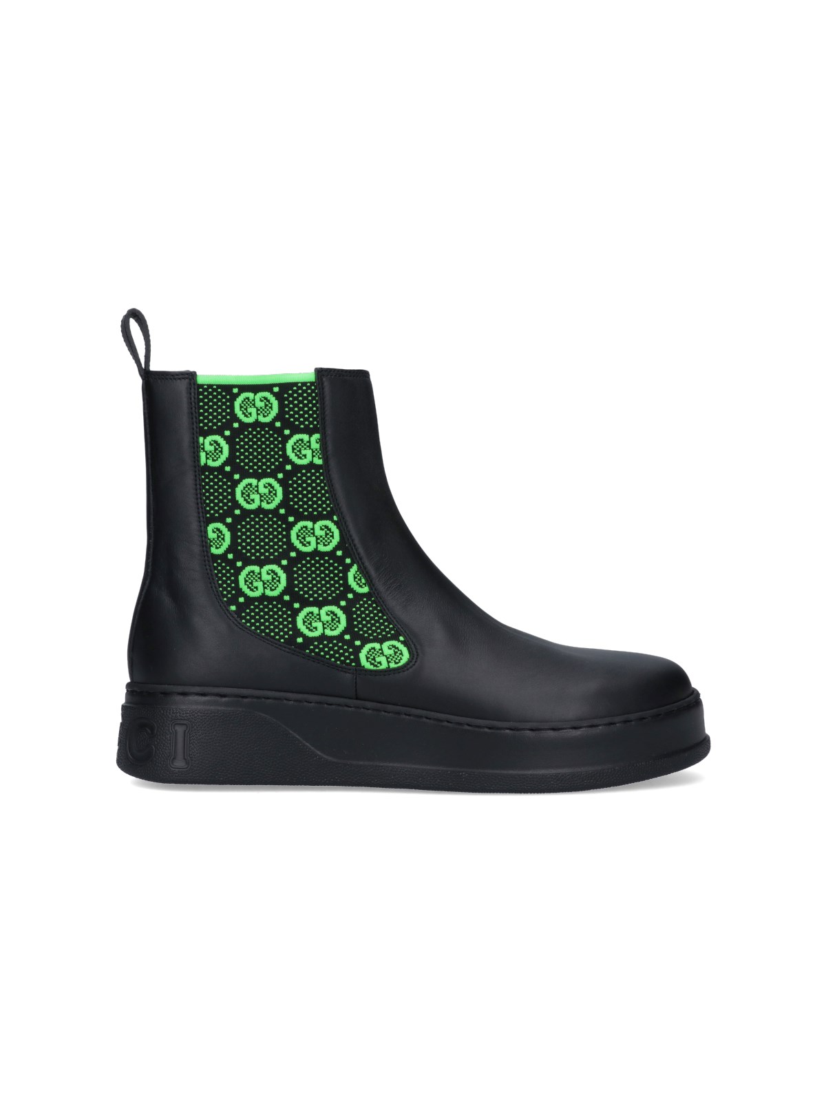 Shop Gucci 'gg' Ankle Boots In Nero
