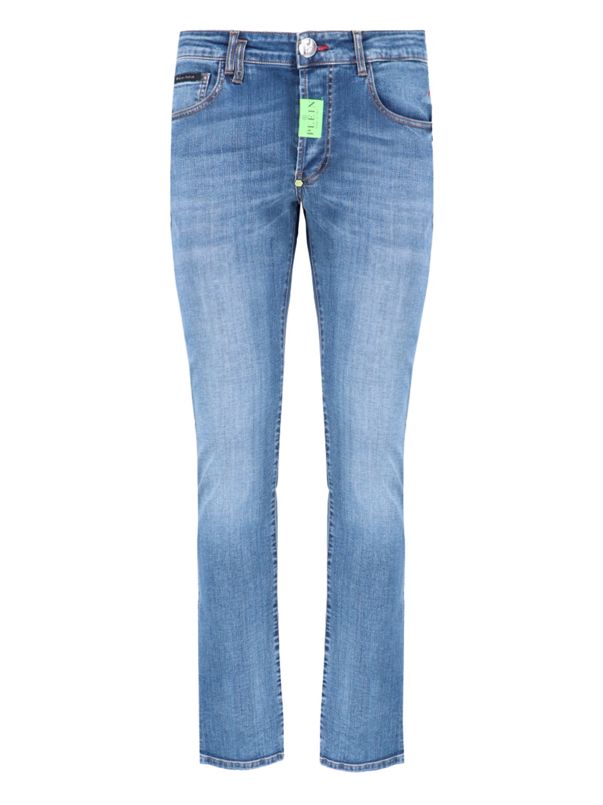 Shop Philipp Plein Slim Jeans In Blue