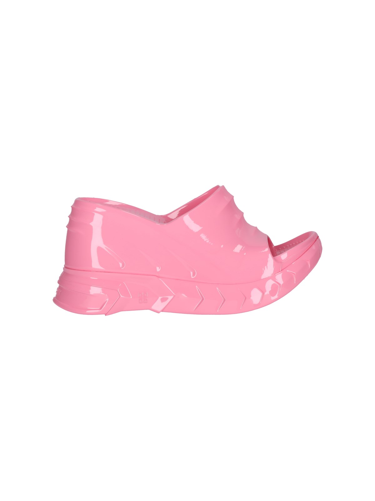 Marshmallow Rubber Wedge Sandals In Pink