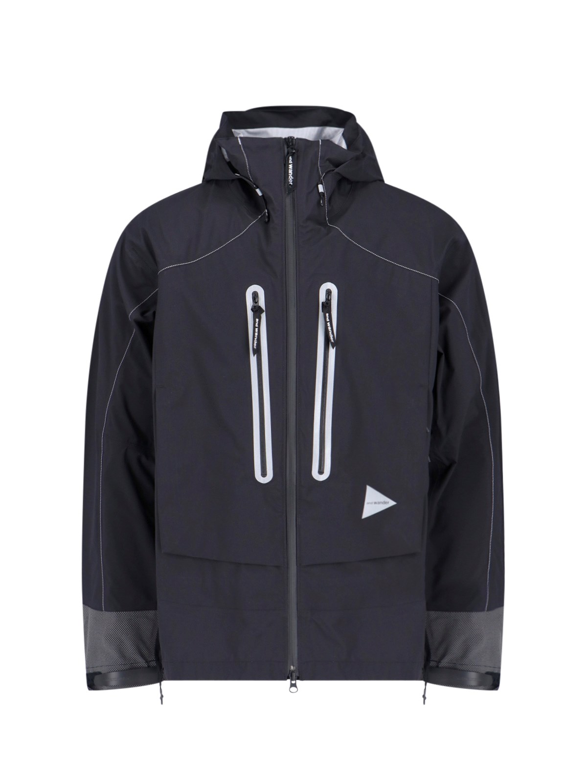 And Wander Pertex Shield Rain Jacket In Black  