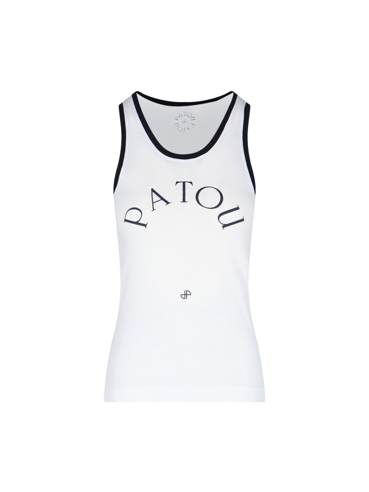 Patou Swimmer Logo-print Tank Top In Bianco