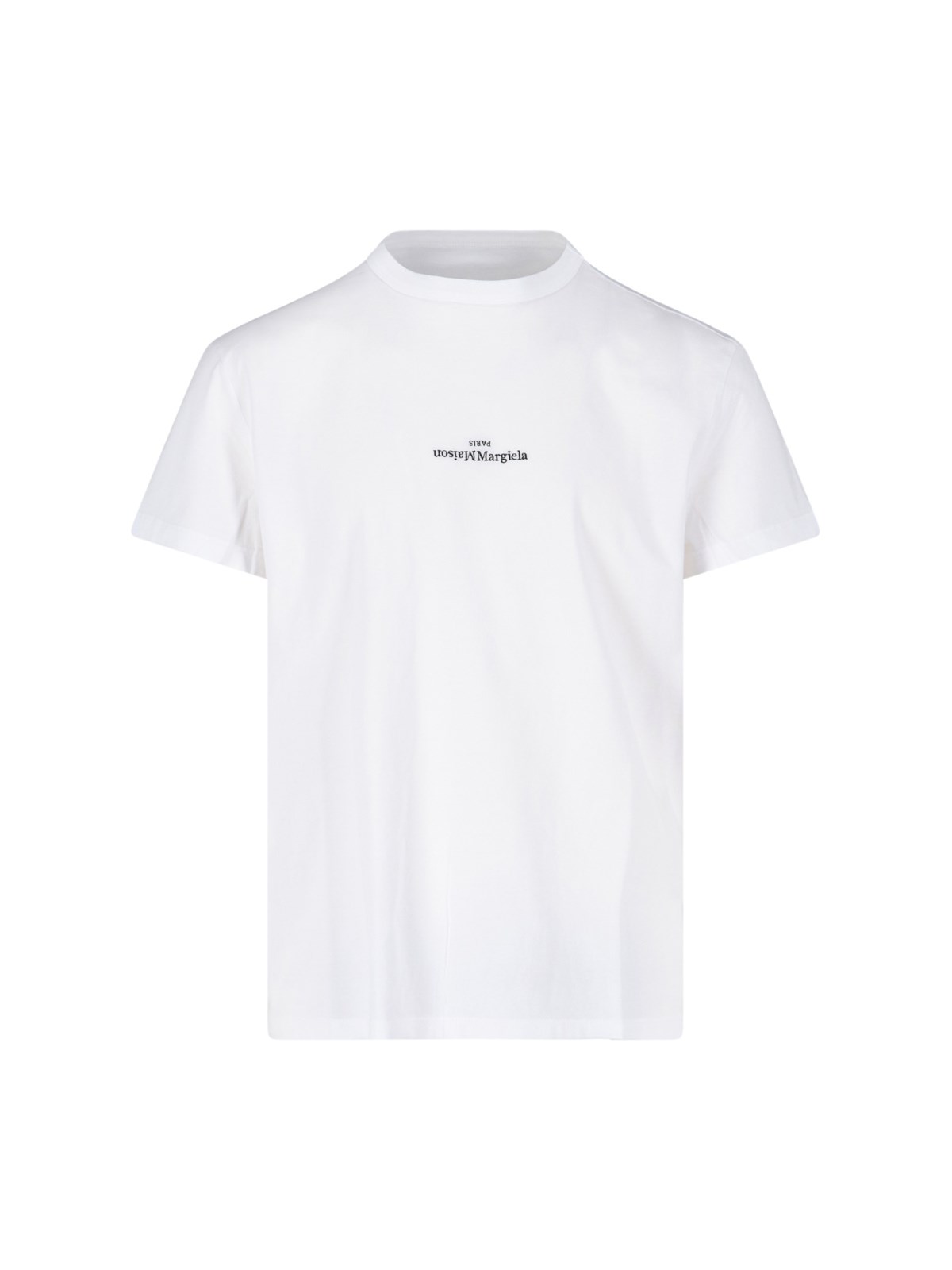 Maison Margiela Logo T-shirt In Bianco | ModeSens