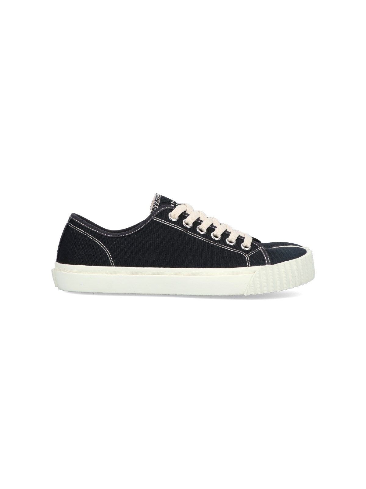 Maison Margiela Tabi Leather Sneakers In Black | ModeSens