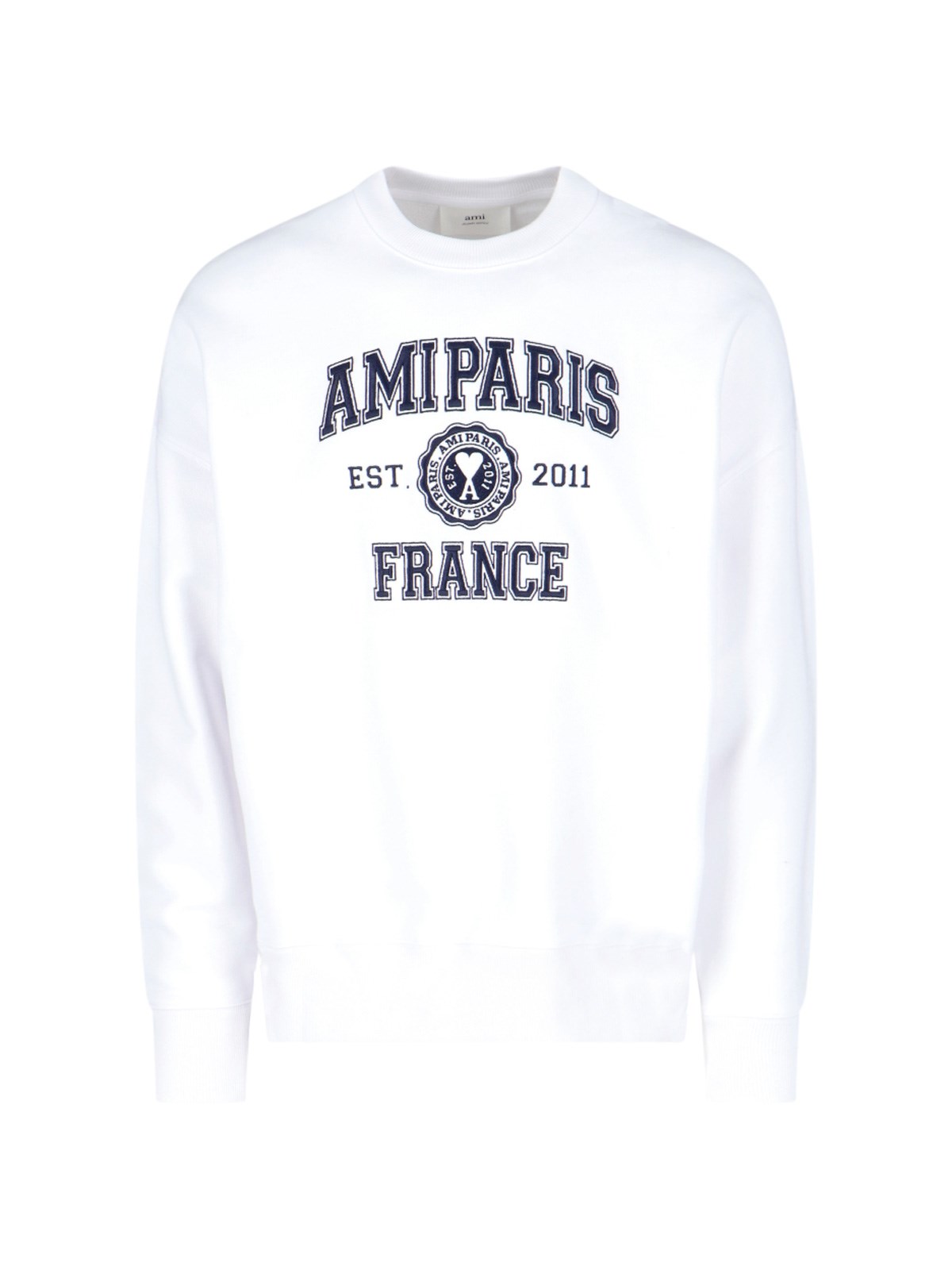 AMI ALEXANDRE MATTIUSSI LOGO CREW NECK SWEATSHIRT