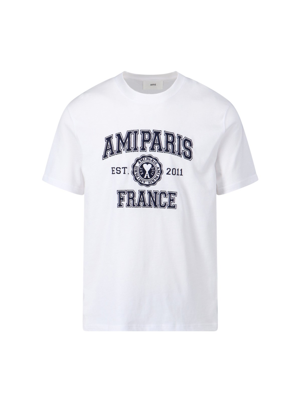 Ami Alexandre Mattiussi Logo Cotton T-shirt In White