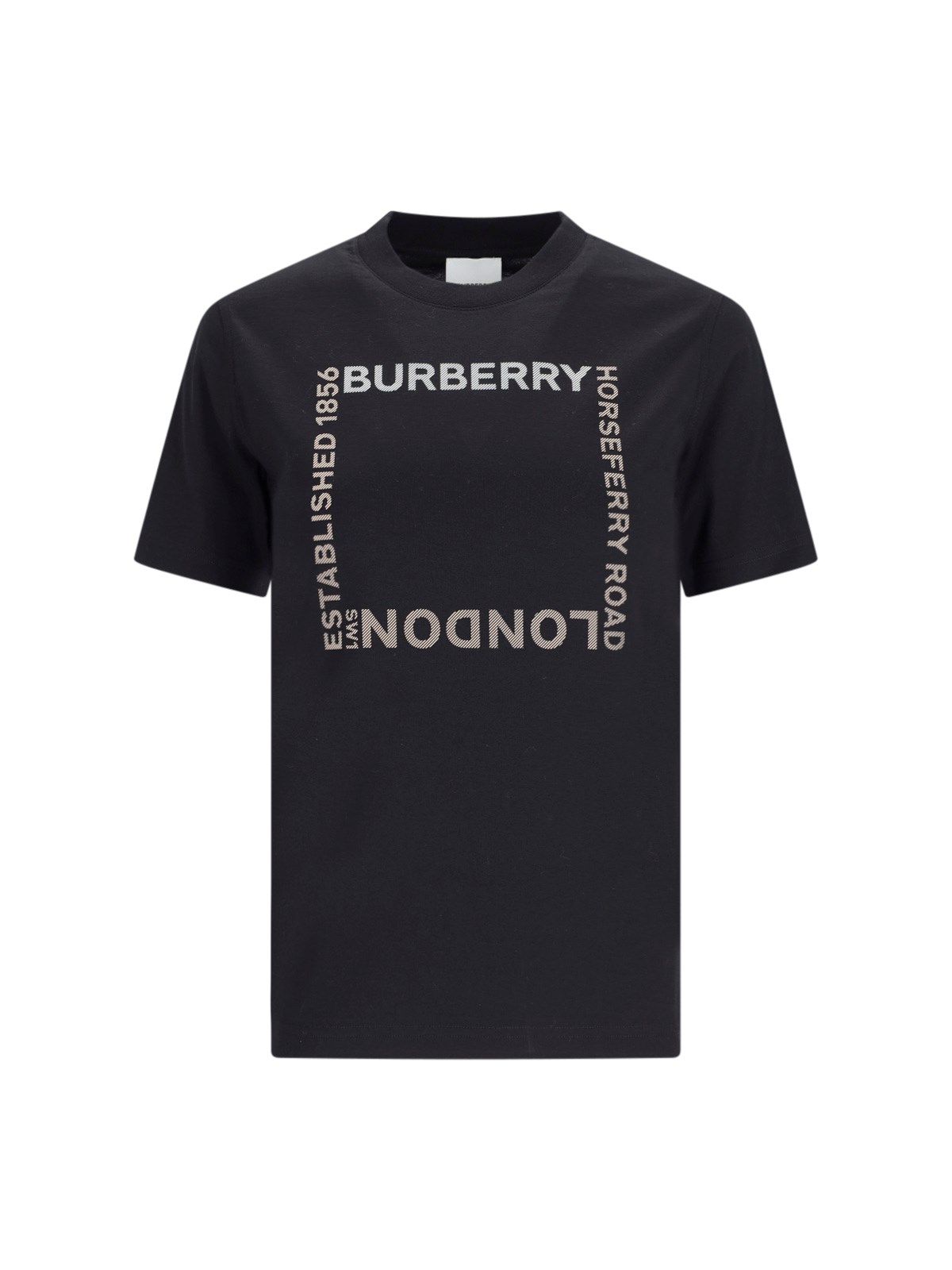Shop Burberry 'horseferry' T-shirt In Black  
