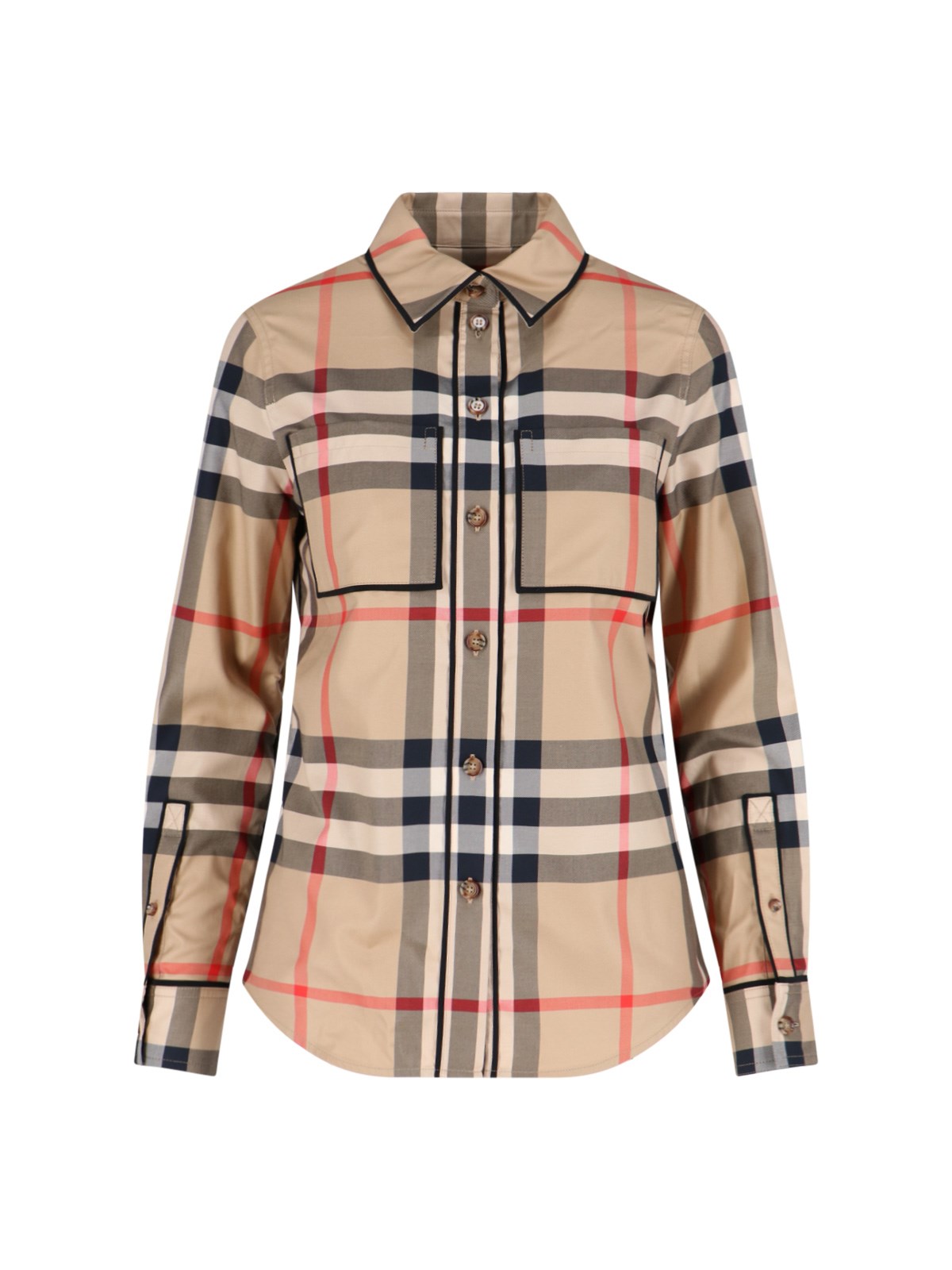Burberry 'check' Shirt In Beige