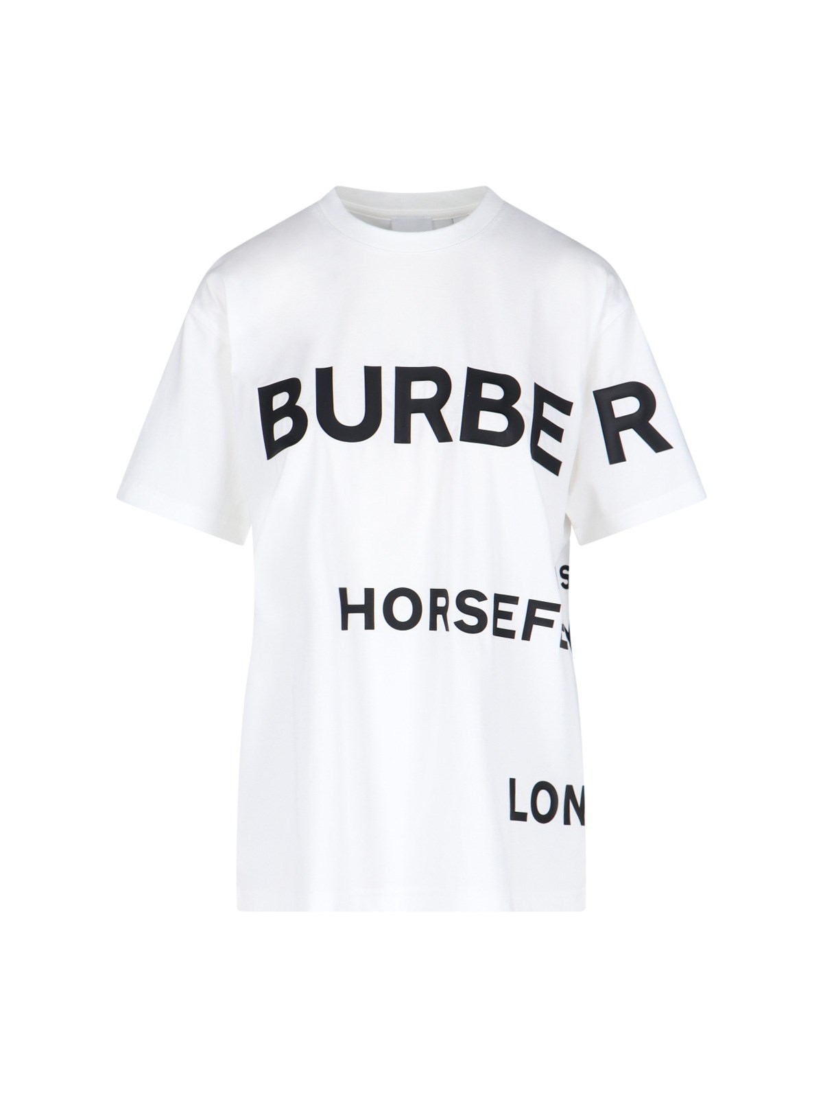 Shop Burberry 'horseferry' Print T-shirt In Bianco
