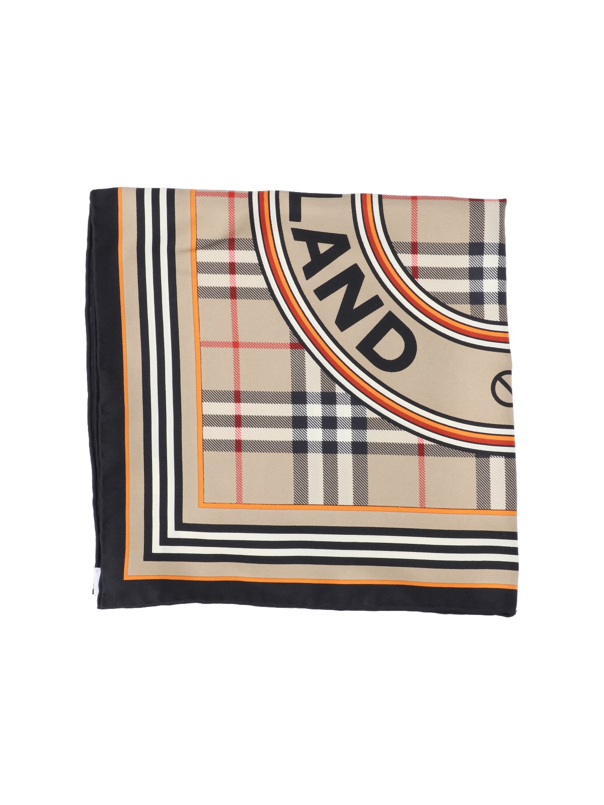Burberry Montage Print Silk Square Scarf In Archive Beige