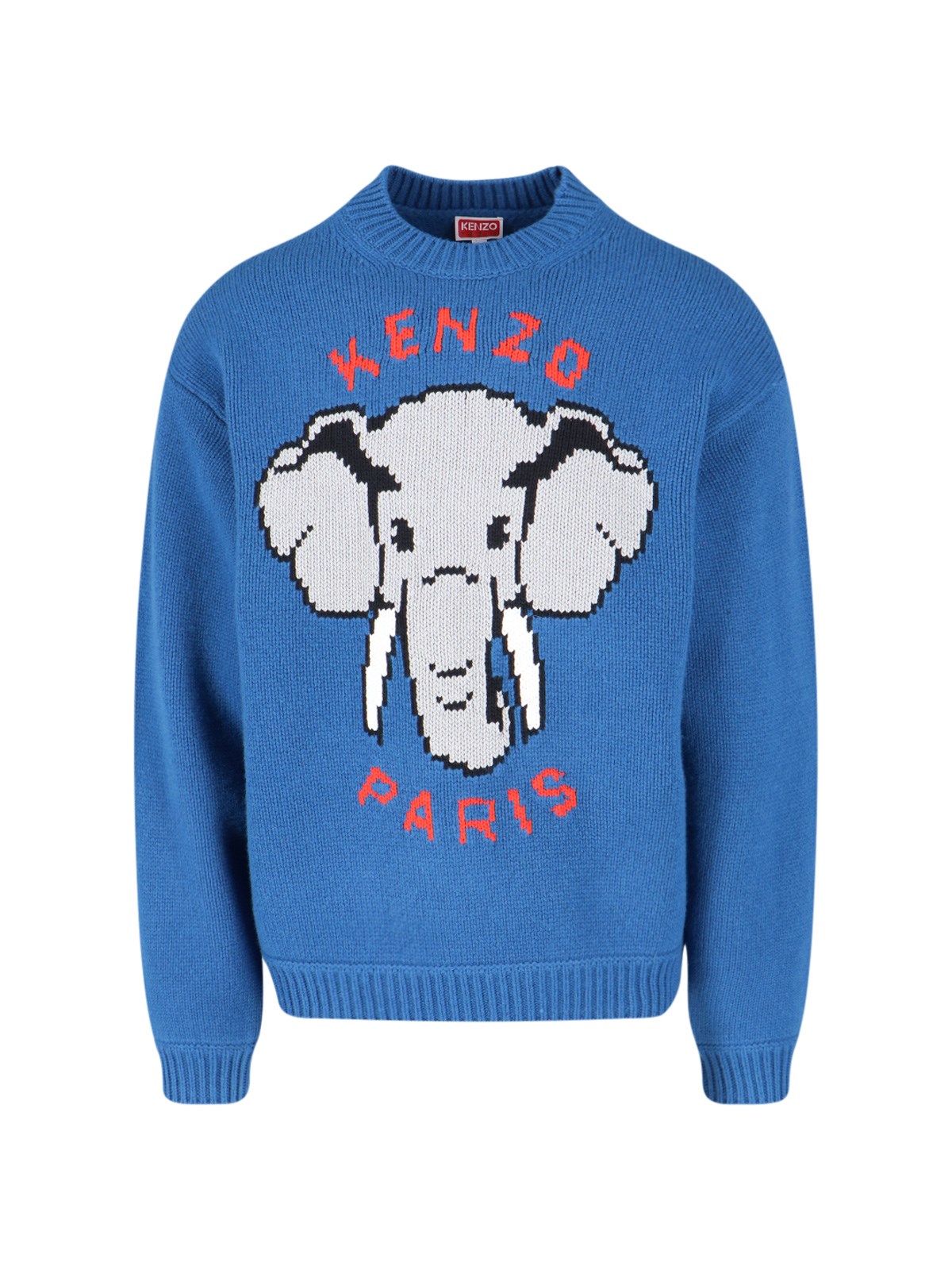 intarsia knit tiger jumper, Kenzo