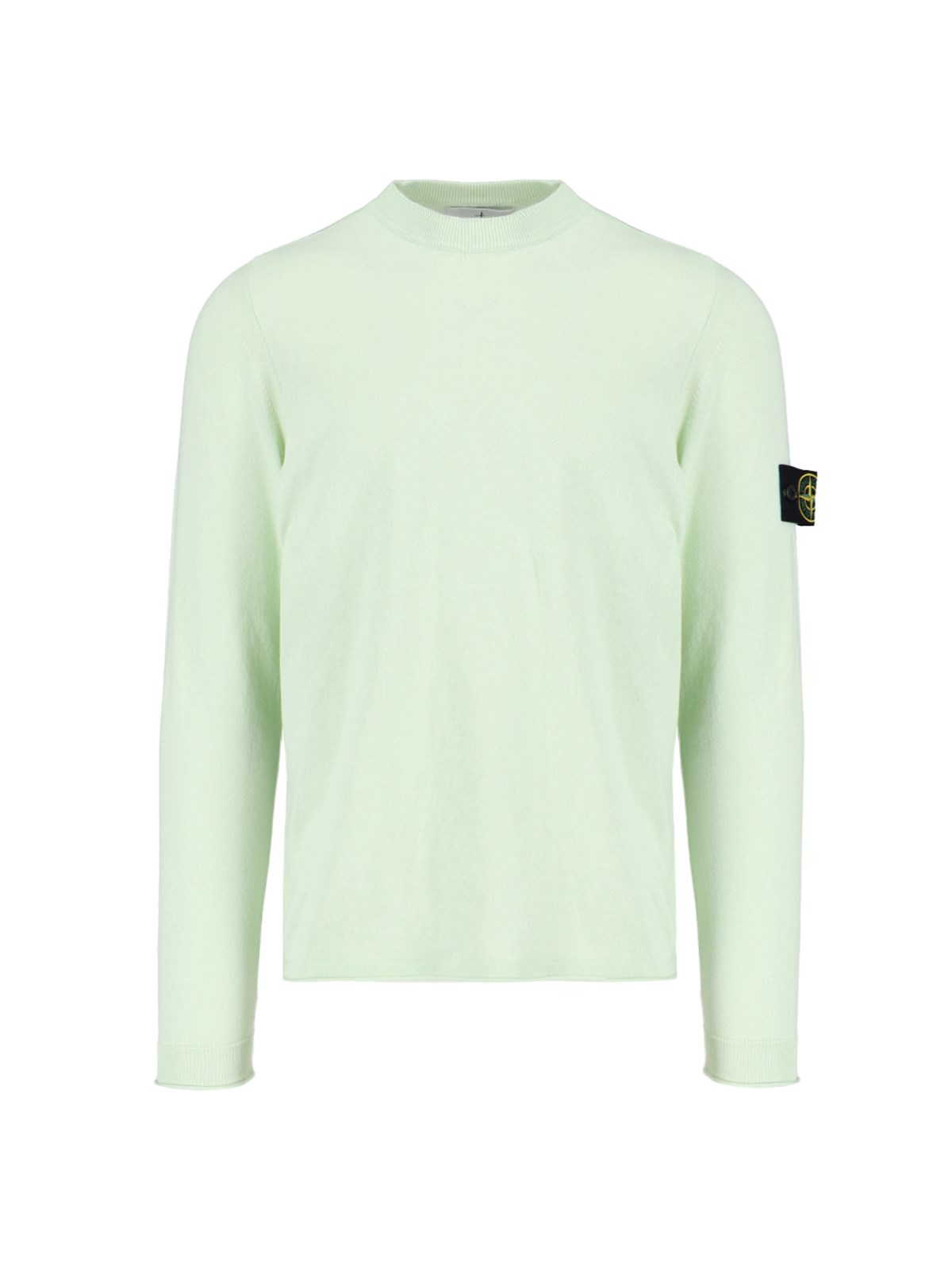 Shop Stone Island Logo Sweater In Green