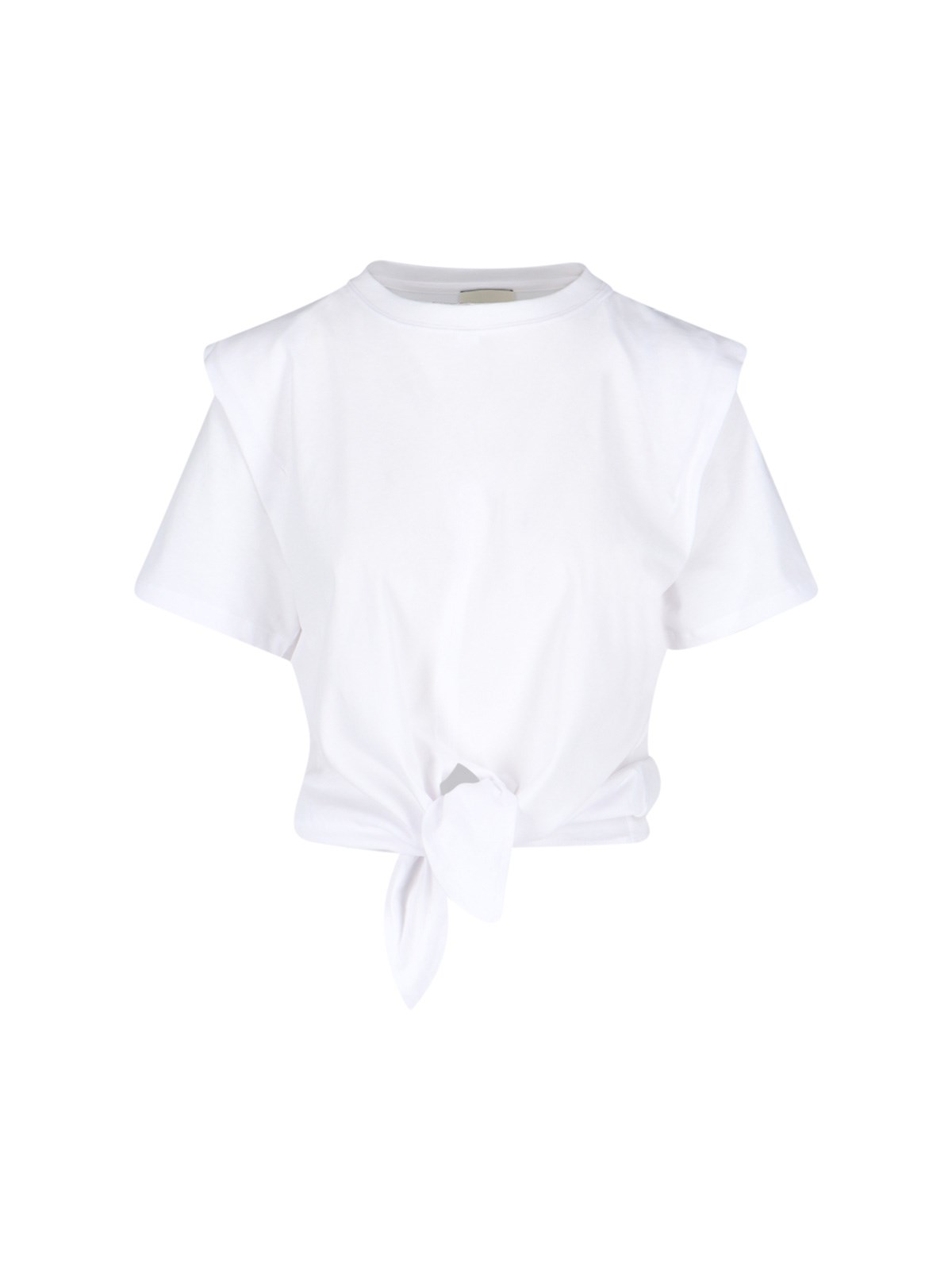 Shop Isabel Marant Cropped T-shirt In Bianco