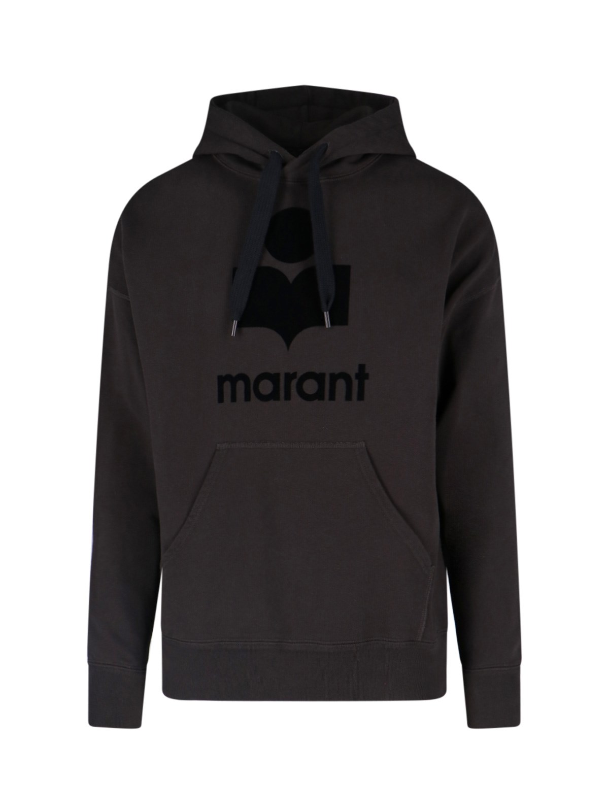Isabel Marant Miley Logo Oversize Hoodie In Nero