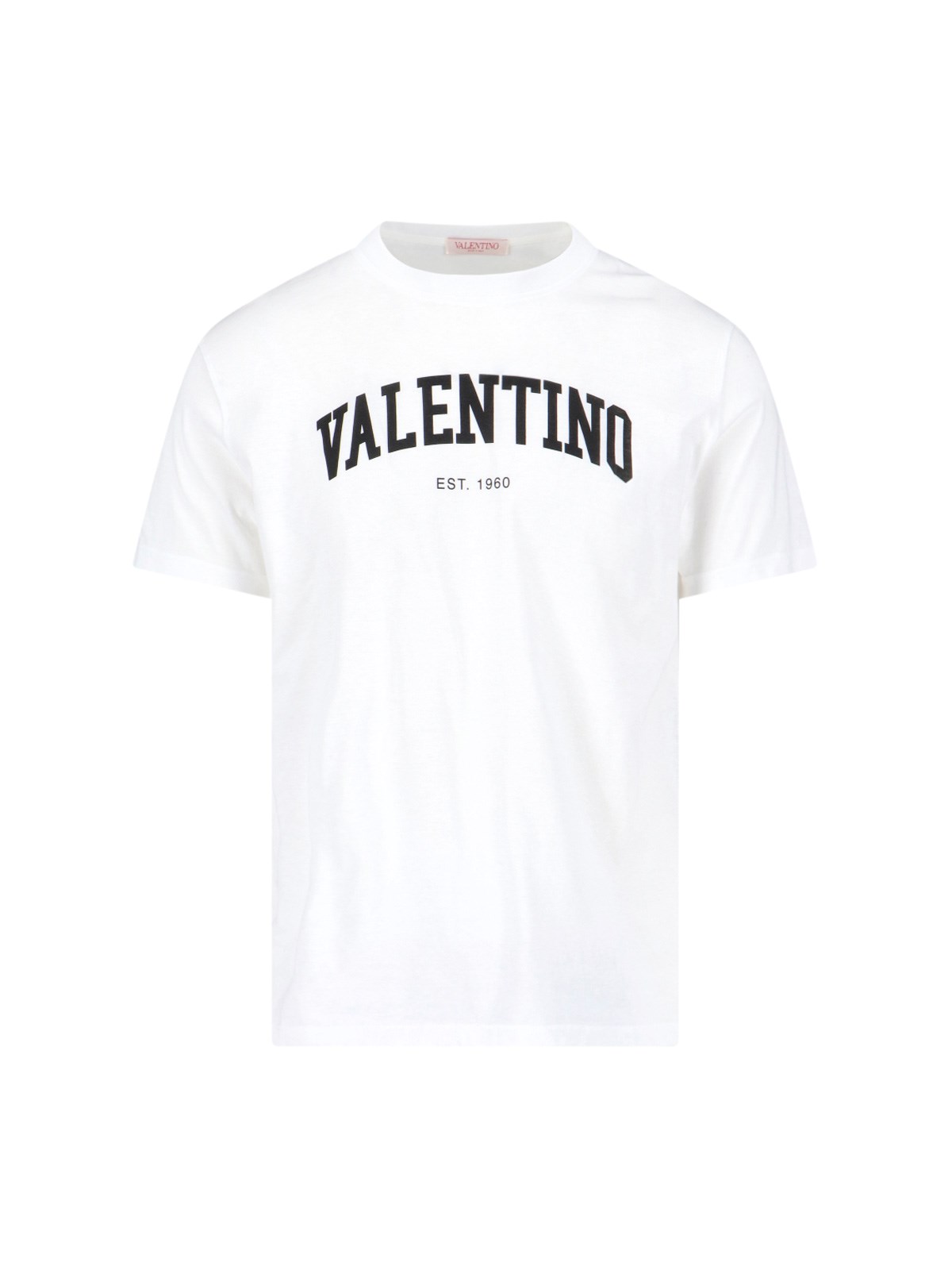 Valentino Logo Print Jersey T-shirt In White