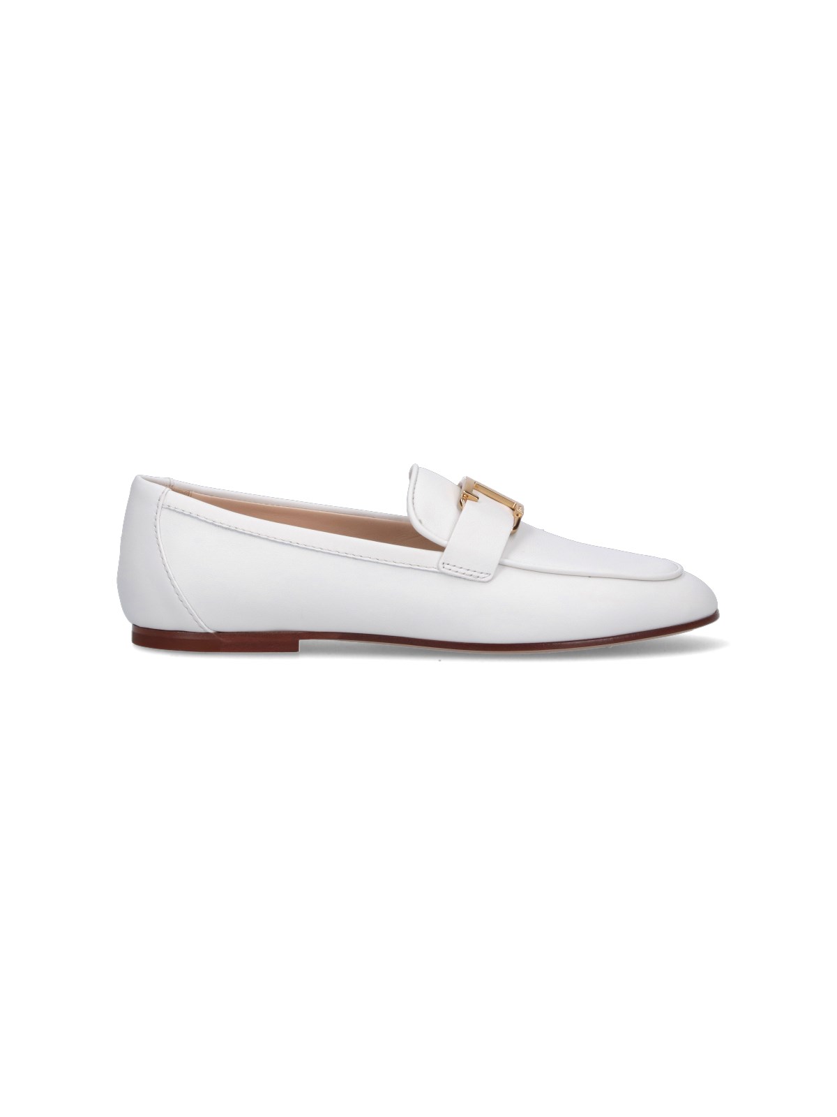 Tod's T Timeless Loafers In Leather In White