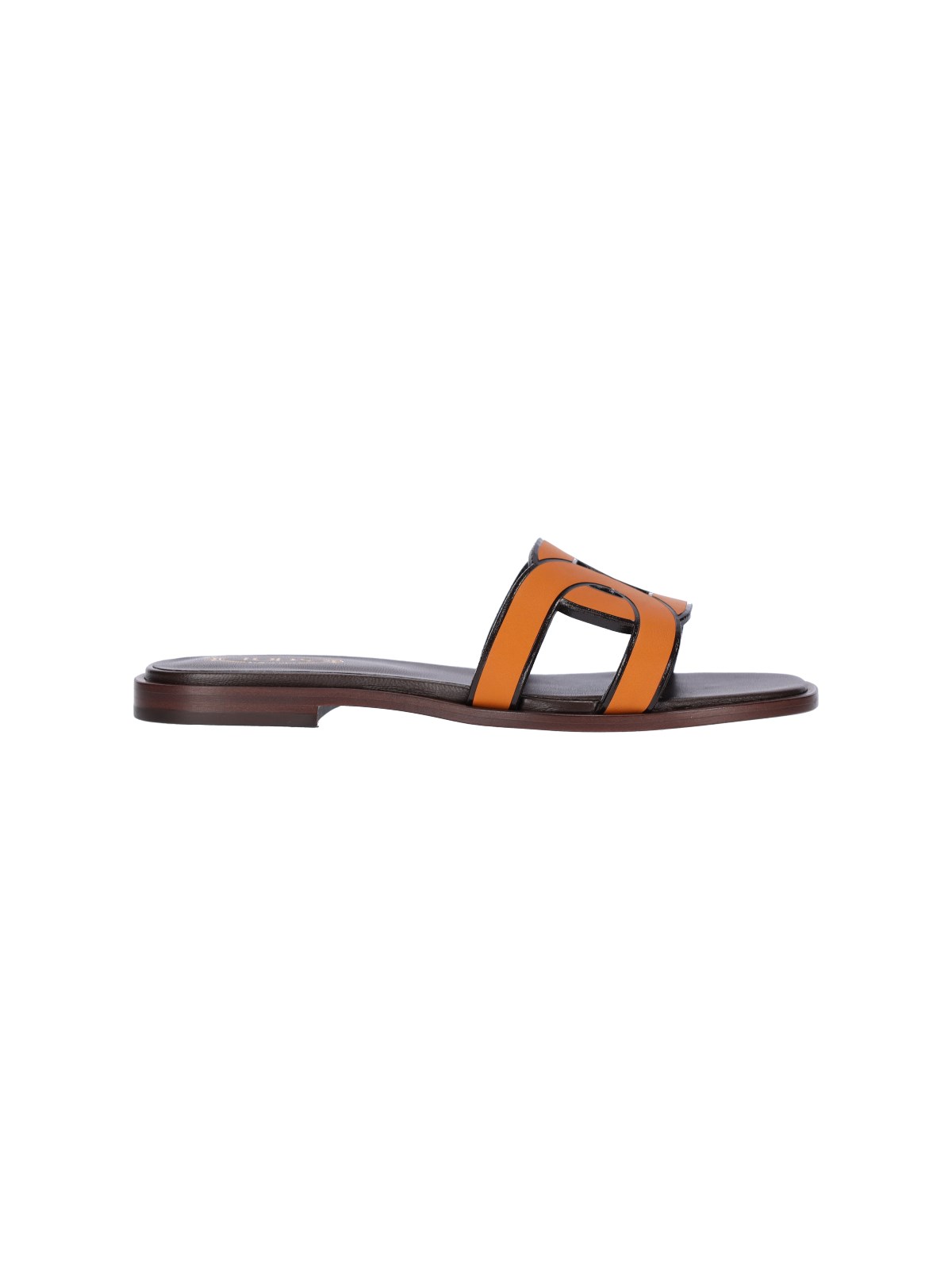 Tod's Shaped Sandals In Arancione