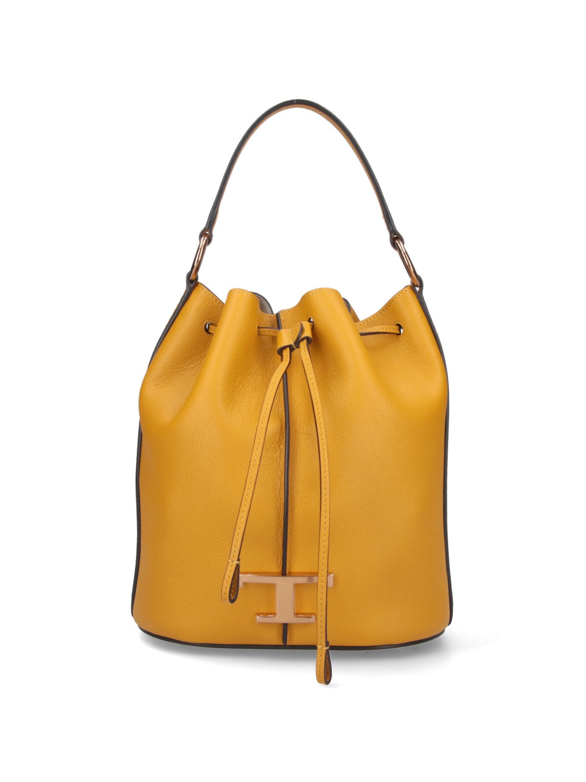 Shop Tod's Small Bucket Bag "t Timeless" In Yellow