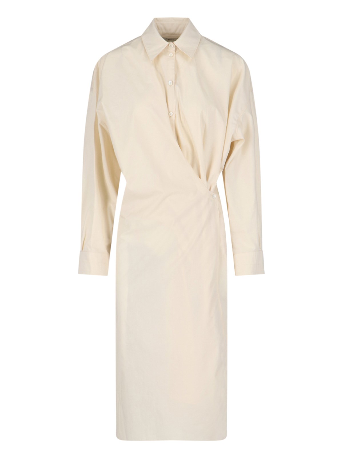 Lemaire ‘officer Collar Twisted' Dress In Crema