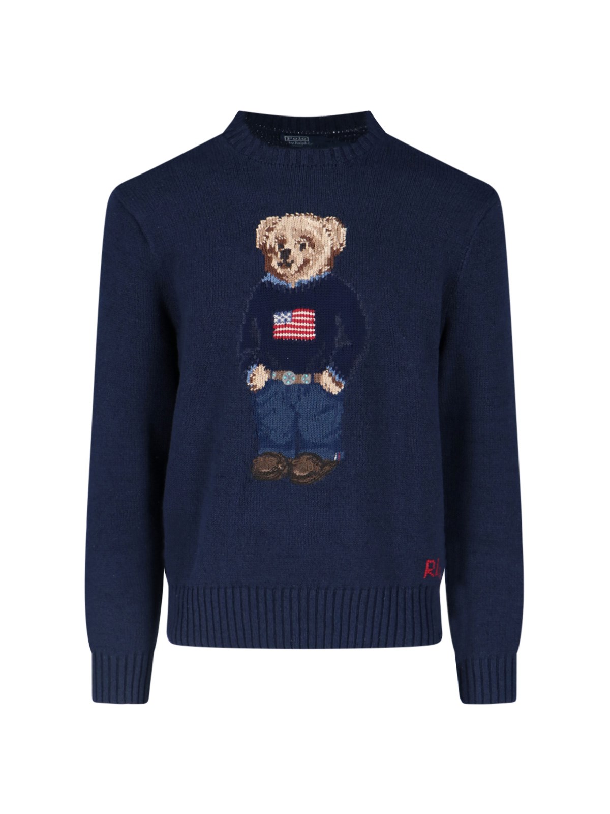 Shop Polo Ralph Lauren ‘polo Bear' Sweater In Blu