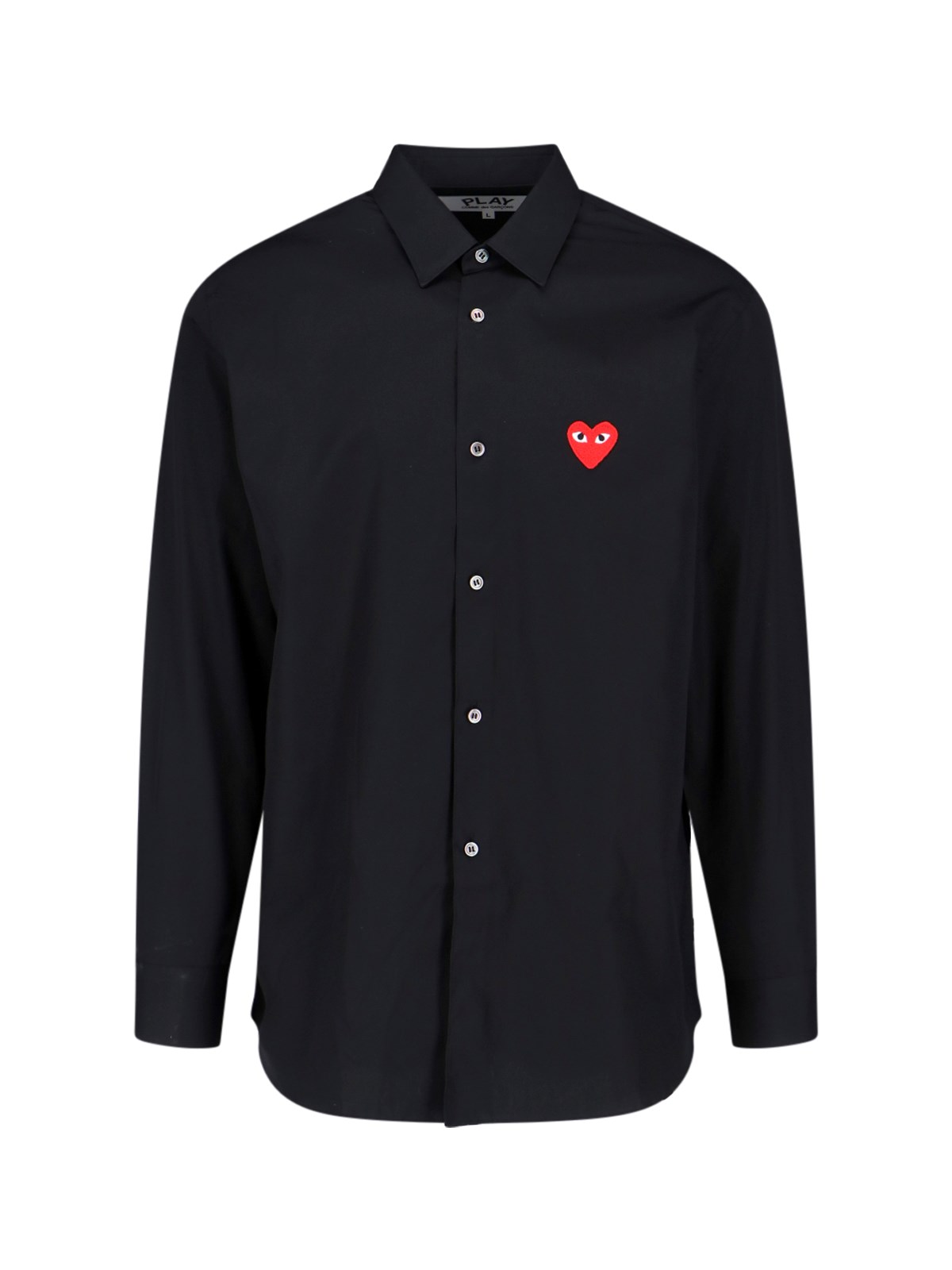 Shop Comme Des Garçons Play Logo Shirt In Black  