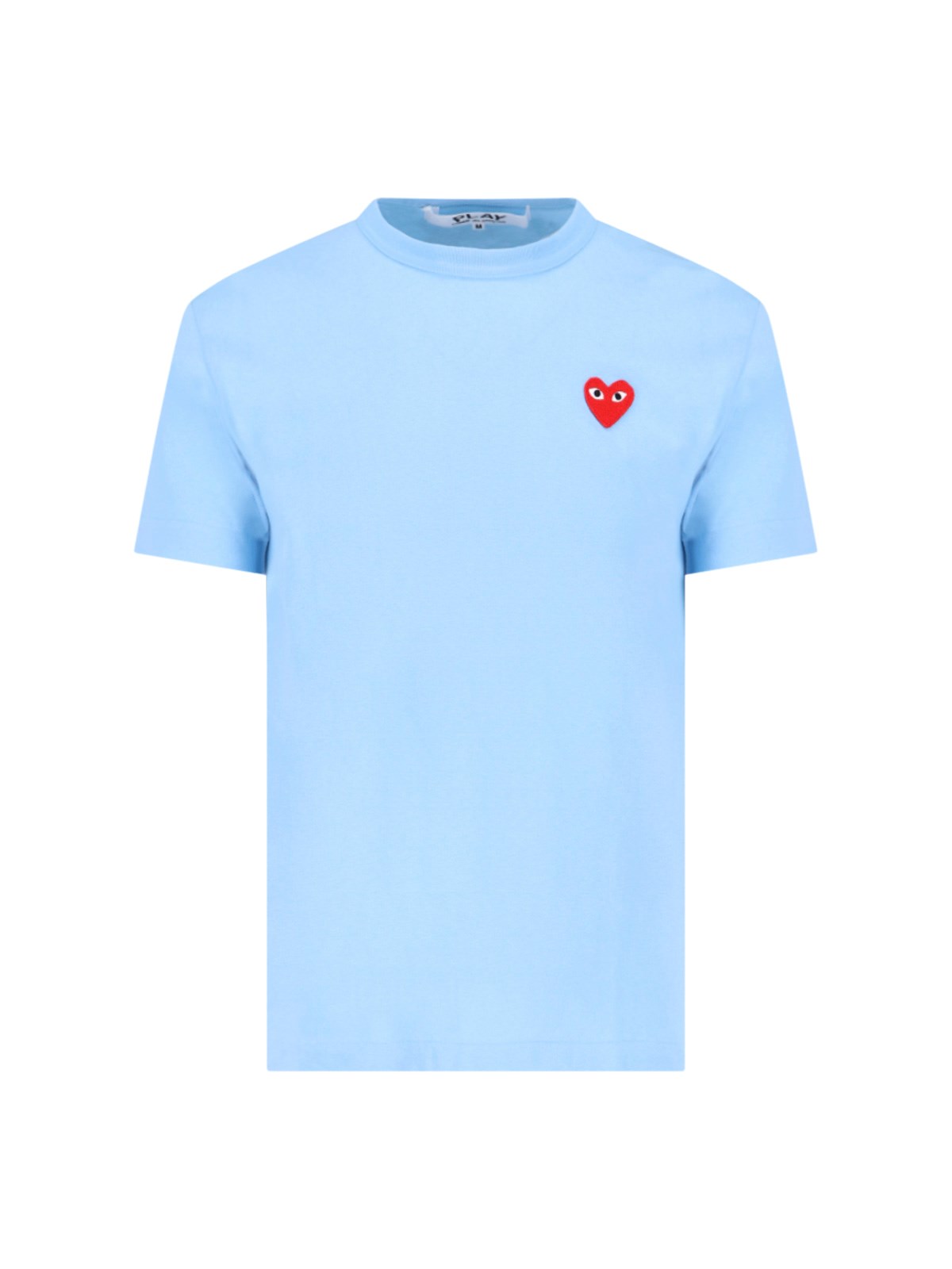 Shop Comme Des Garçons Play Logo T-shirt In Light Blue