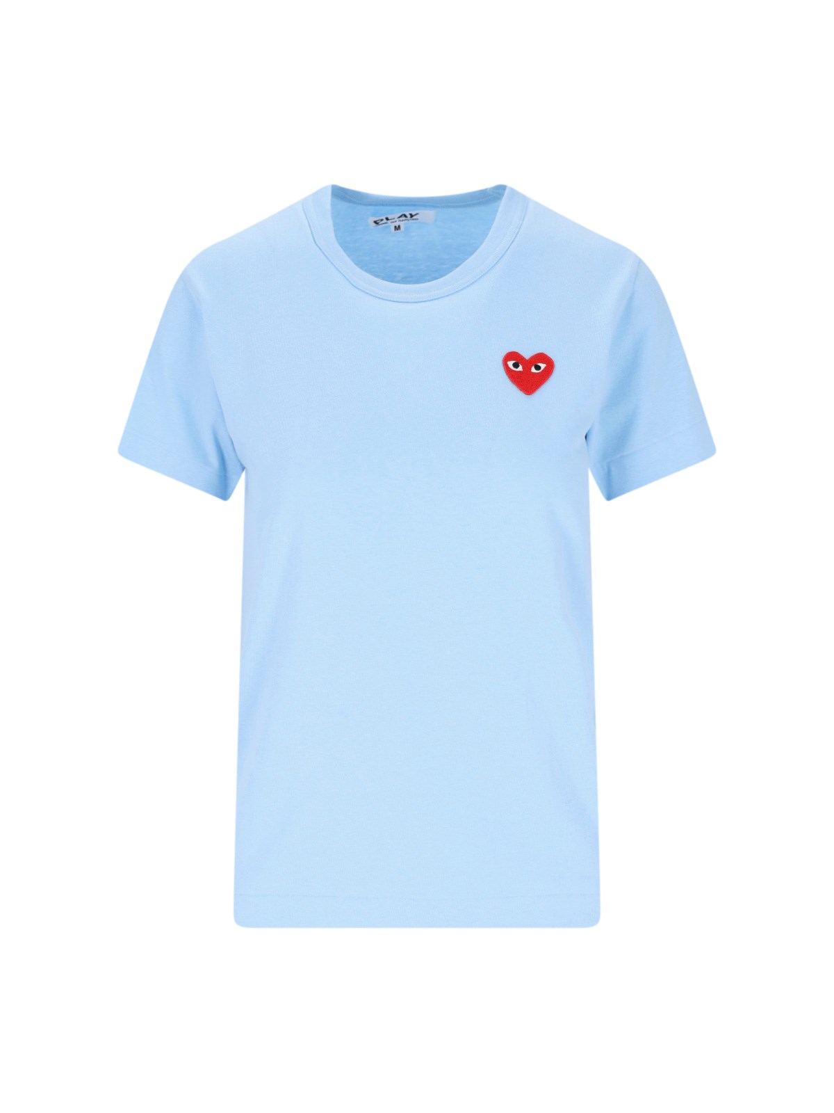Shop Comme Des Garçons Play Logo T-shirt In Light Blue