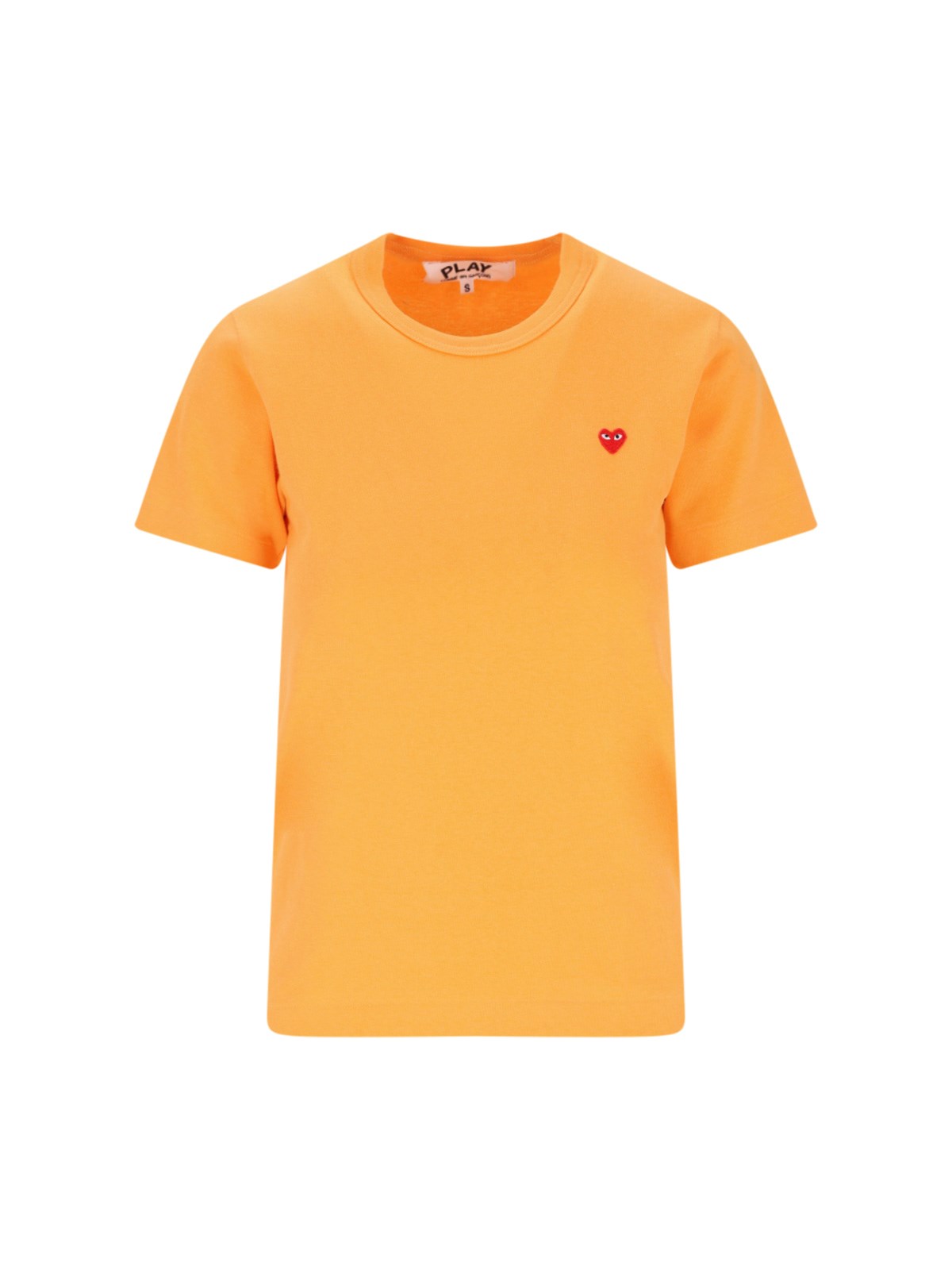 Comme Des Garçons Play Logo T-shirt In Yellow
