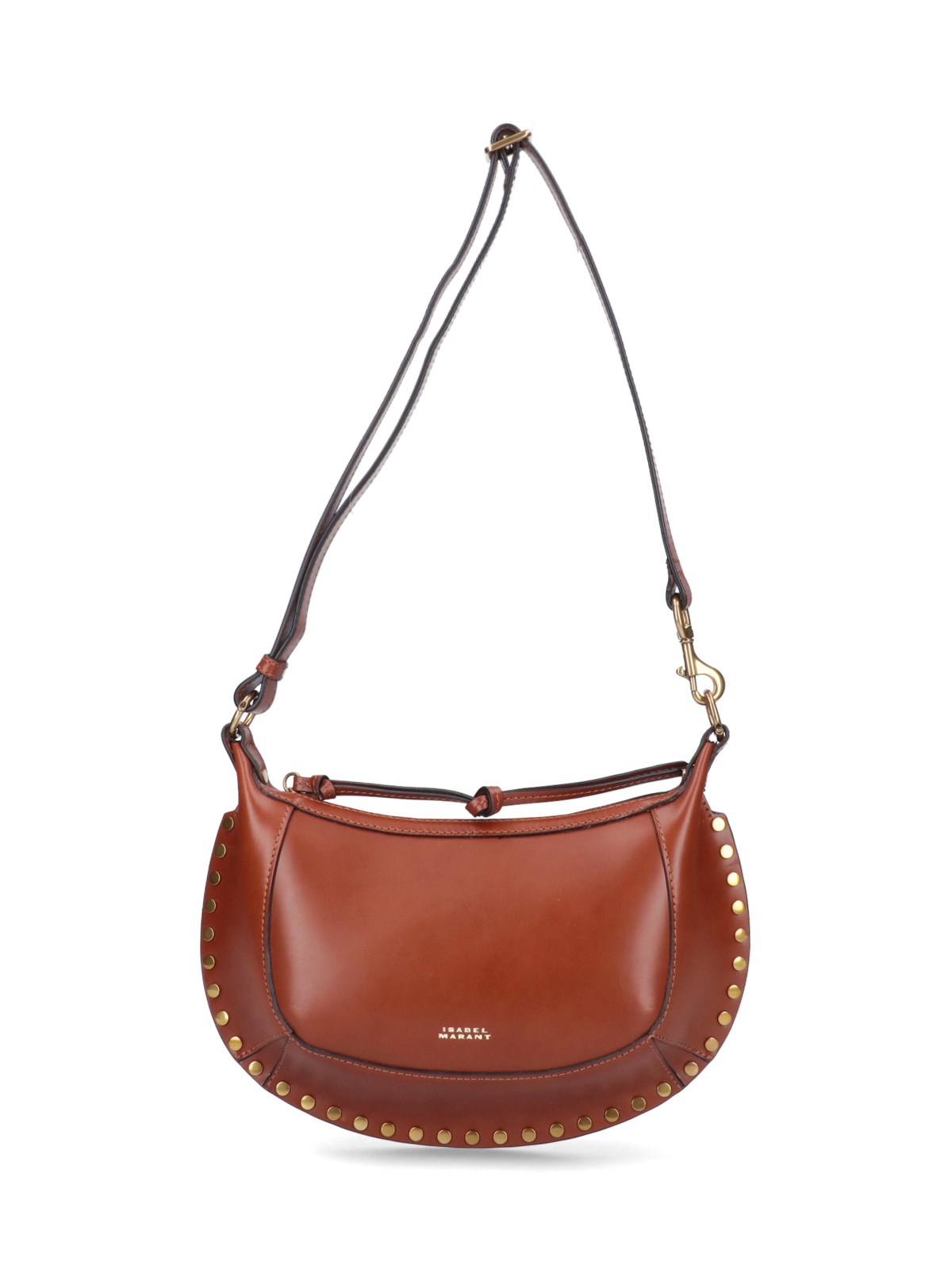 Isabel Marant Oskan Moon Studembellished Leather Shoulder Bag In