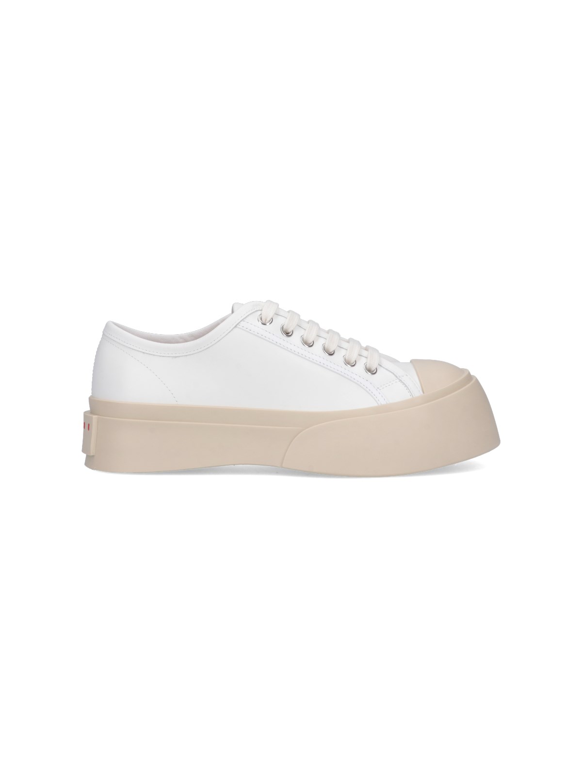 Marni Sneakers Donna Pelle Bianco In Bianco