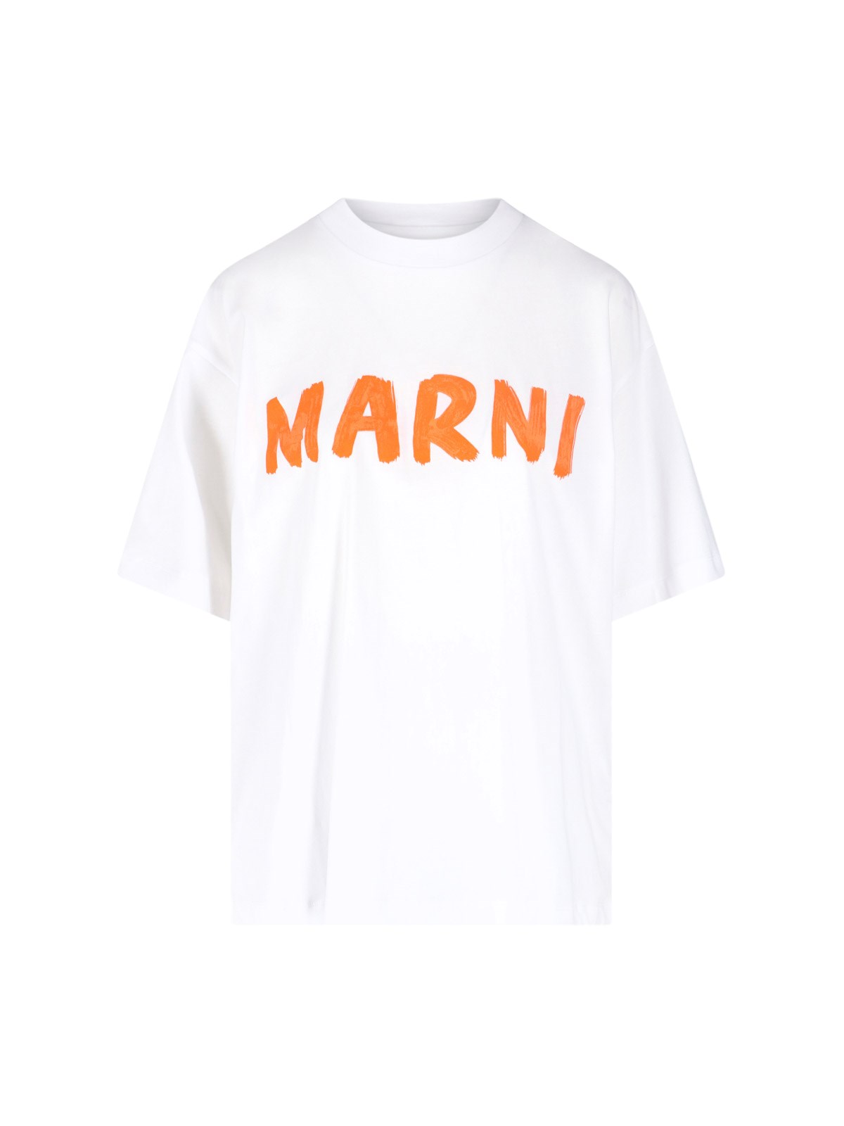 Marni Logo-print Cotton T-shirt In White | ModeSens