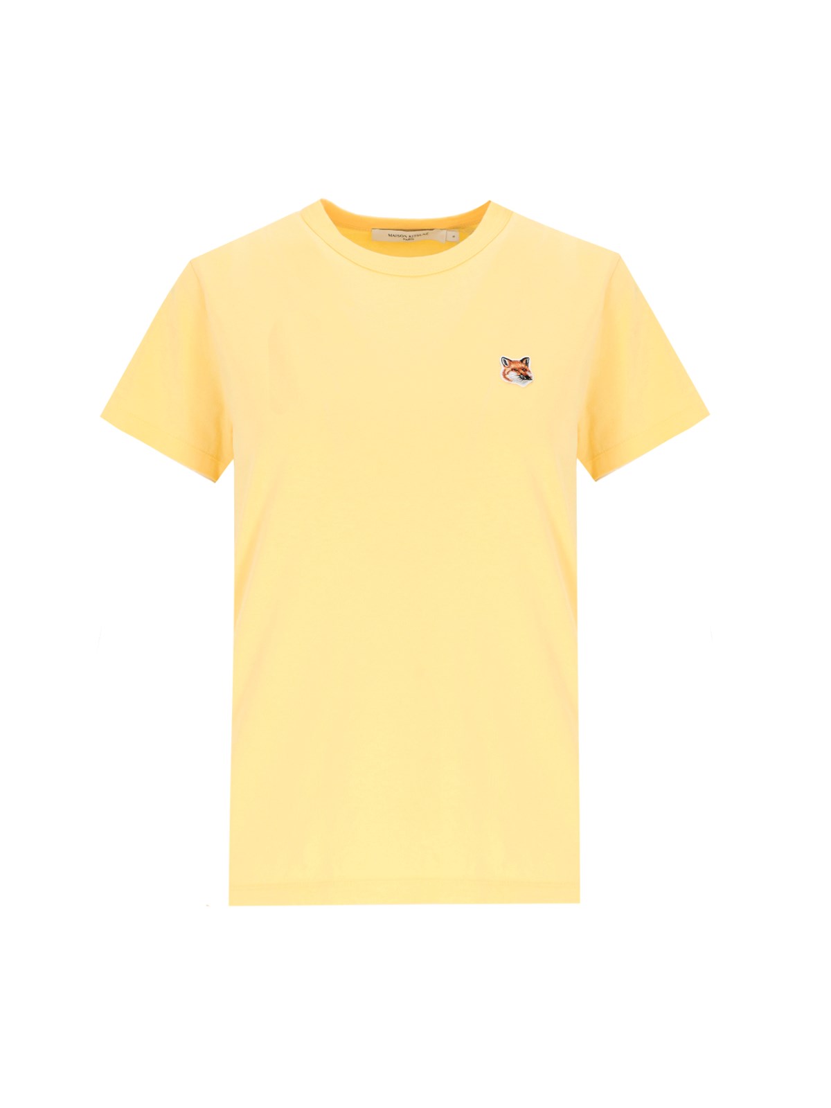 Shop Maison Kitsuné 'fox Head Patch Classic' T-shirt In Yellow