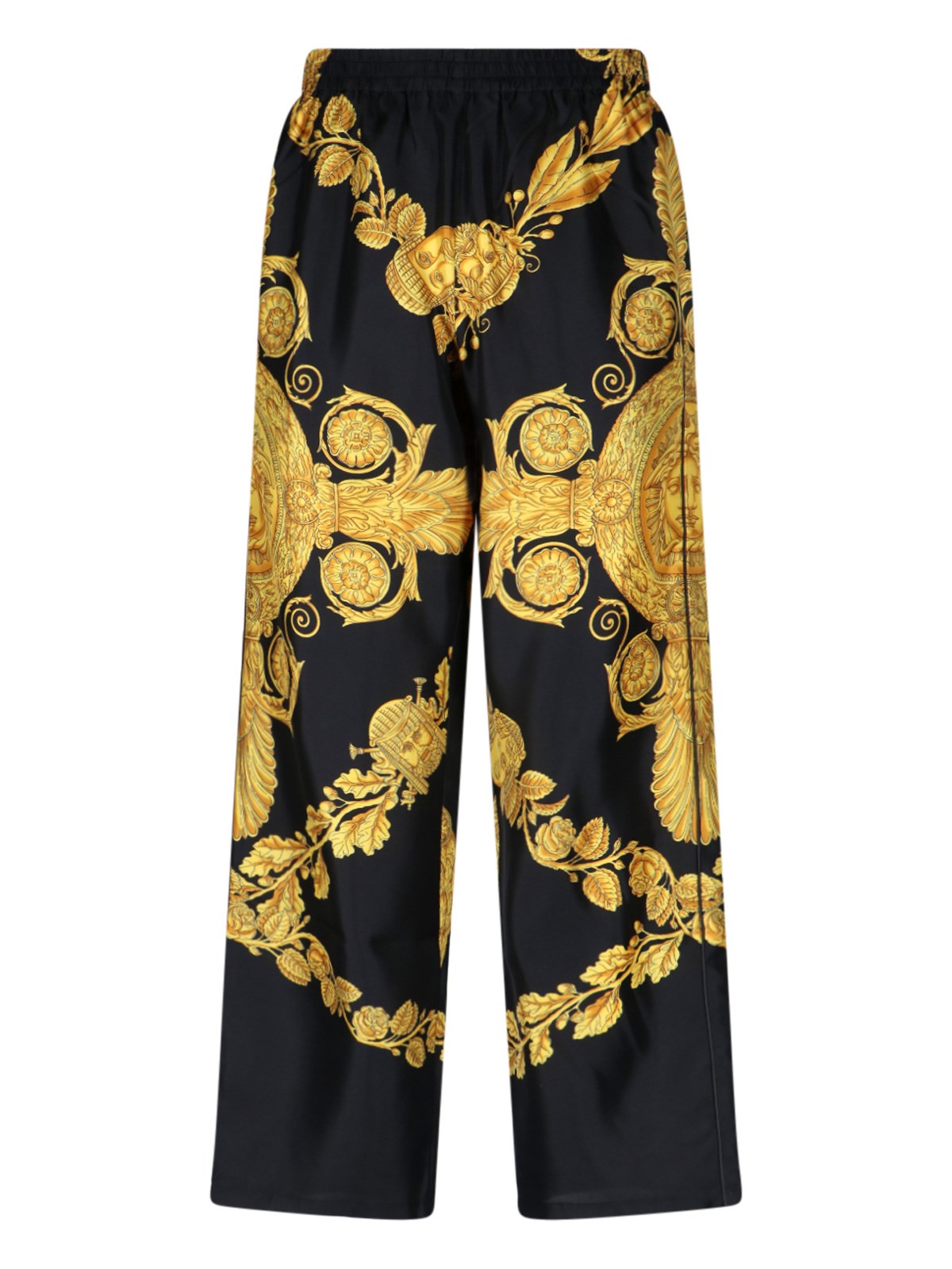 Shop Versace ‘maschera Baroque' Pajama Pants In Nero