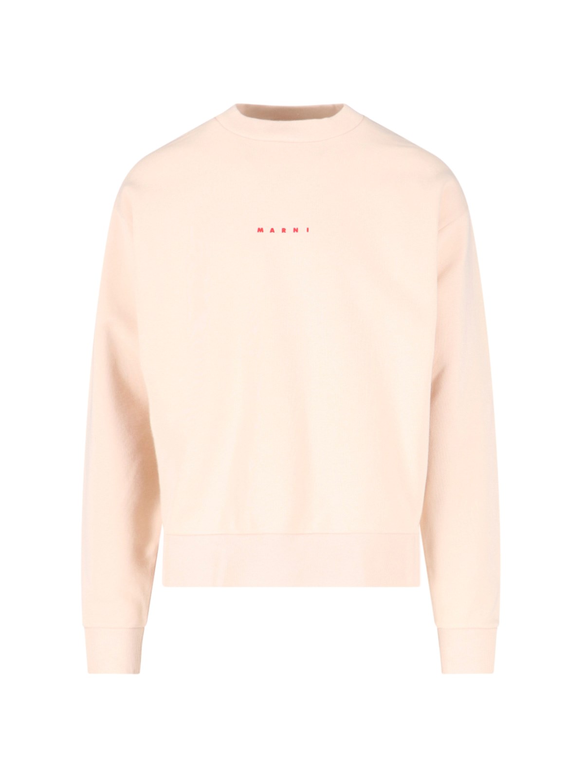 Shop Marni Logo Crewneck Sweatshirt In Rosa