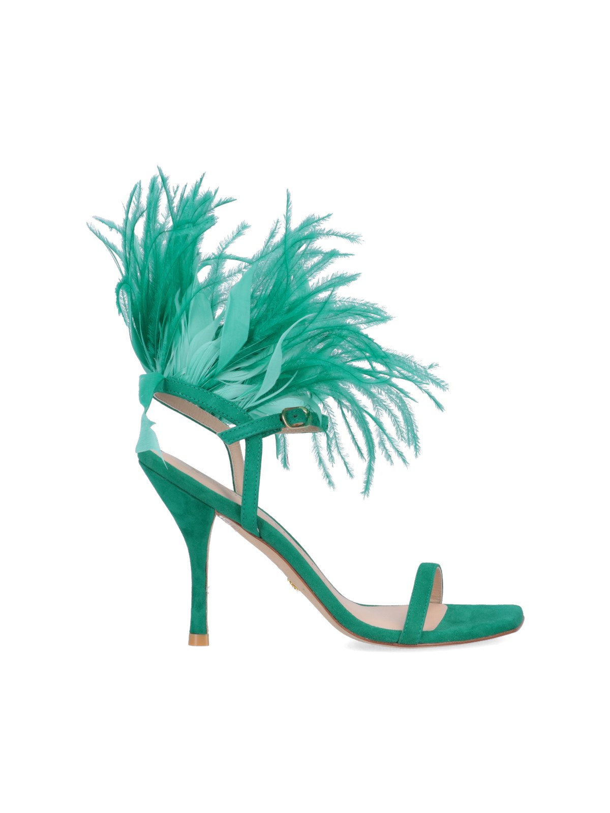 Shop Stuart Weitzman 'plume' Sandals In Verde