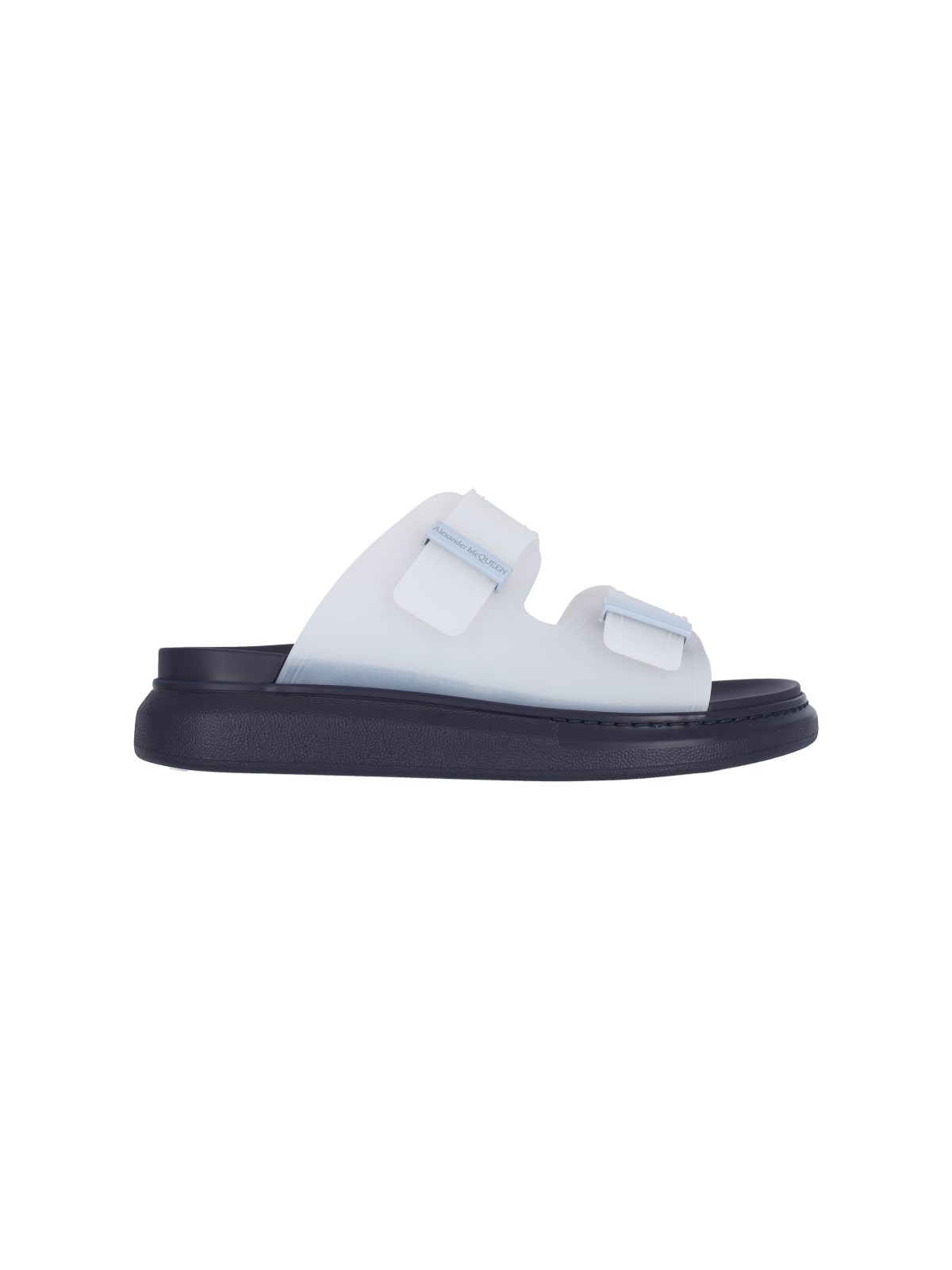 Shop Alexander Mcqueen "hybrid" Slide Sandals In White