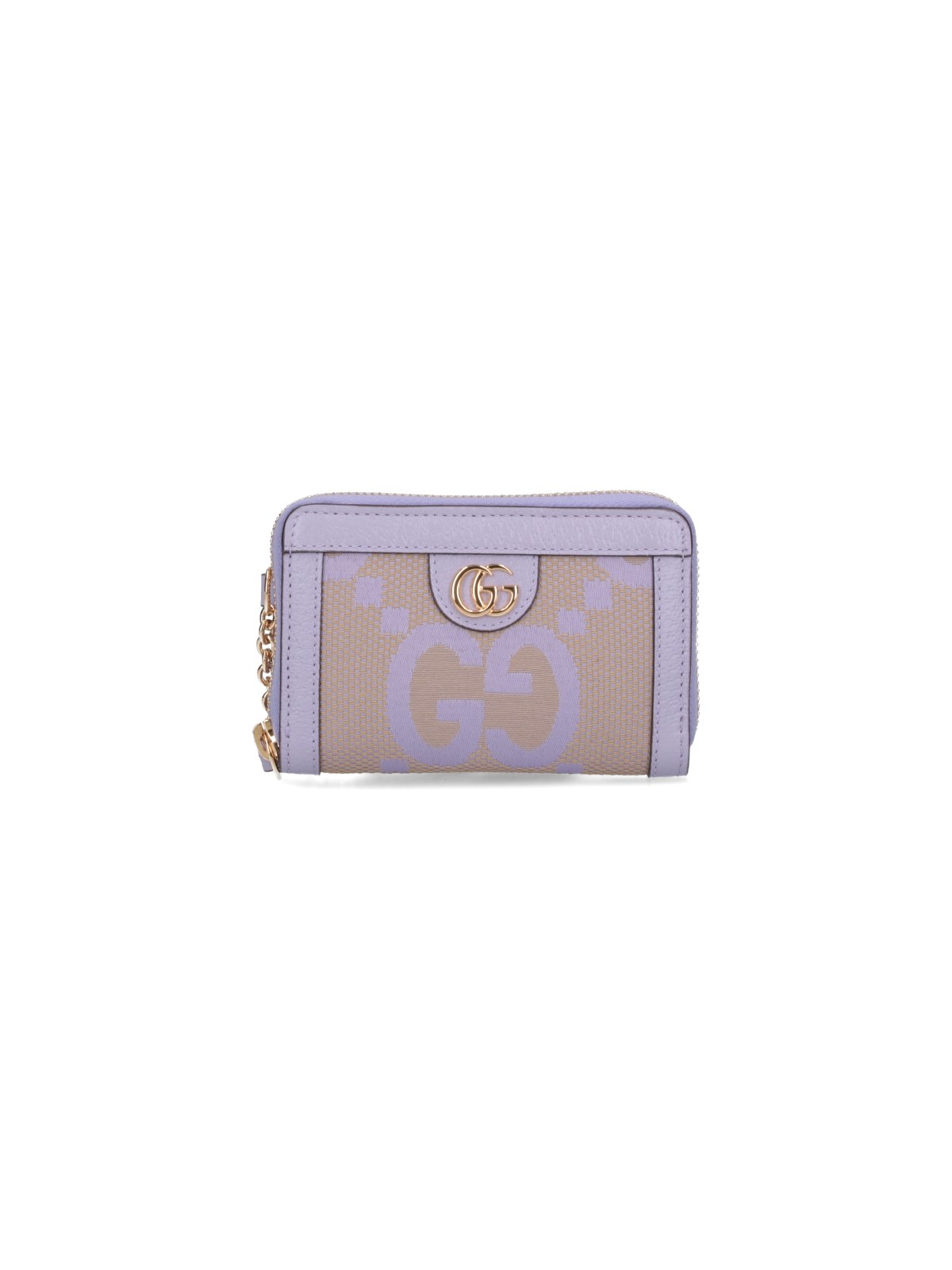 Shop Gucci "ophidia Jumbo" Wallet In Purple