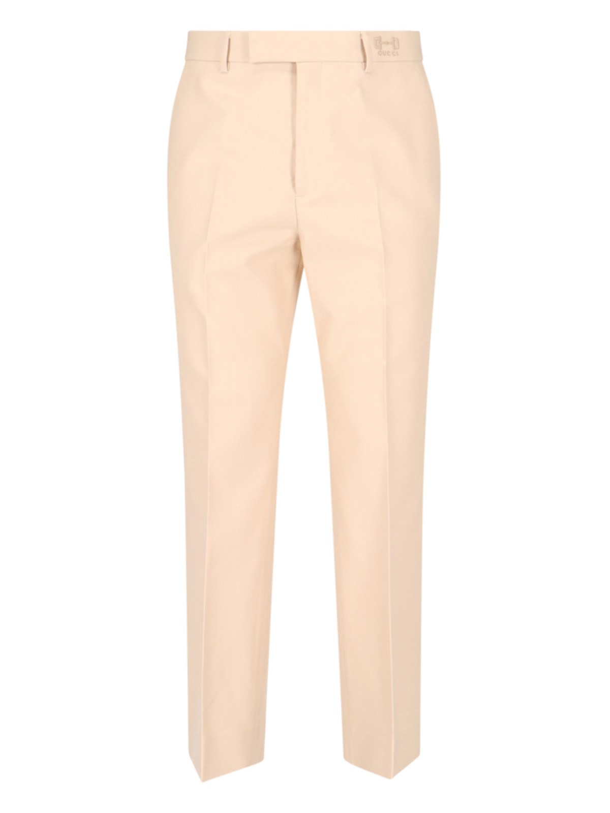 Shop Gucci Straight Tailored Pants In Rosa