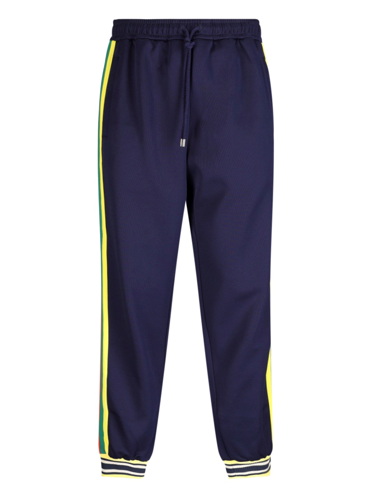 Gucci 'web' Detail Track Trousers In Blue