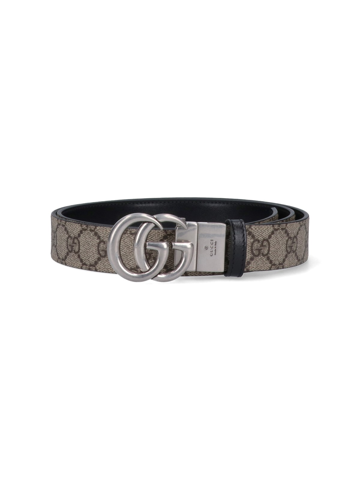 Gucci Reversible 'gg Marmont' Belt In Beige