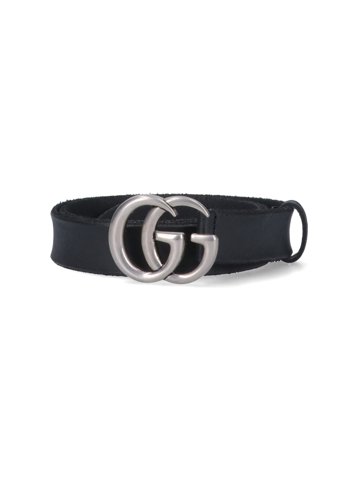 Shop Gucci 'double G' Belt In Nero