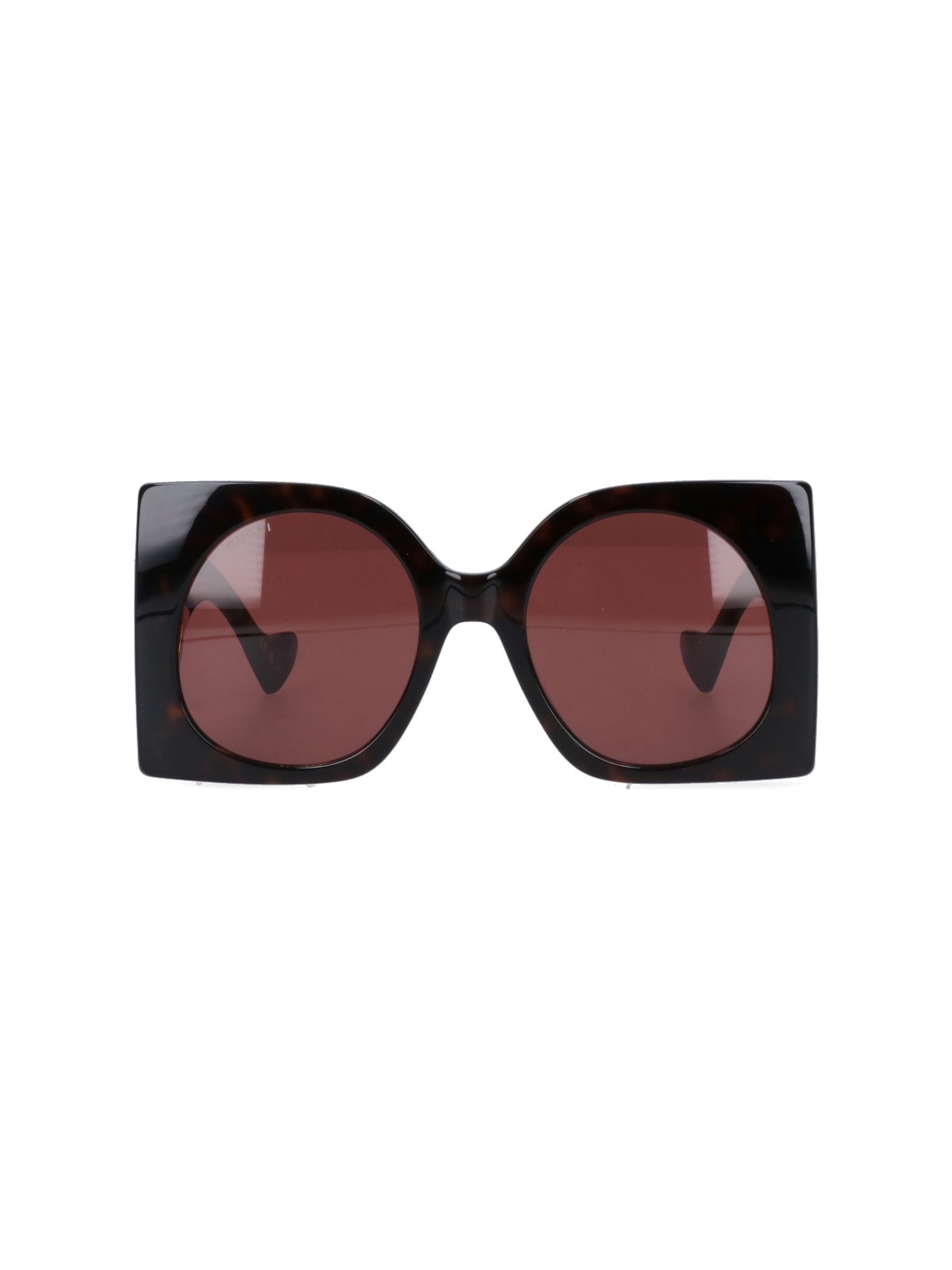 Gucci Square Sunglasses In Marrone