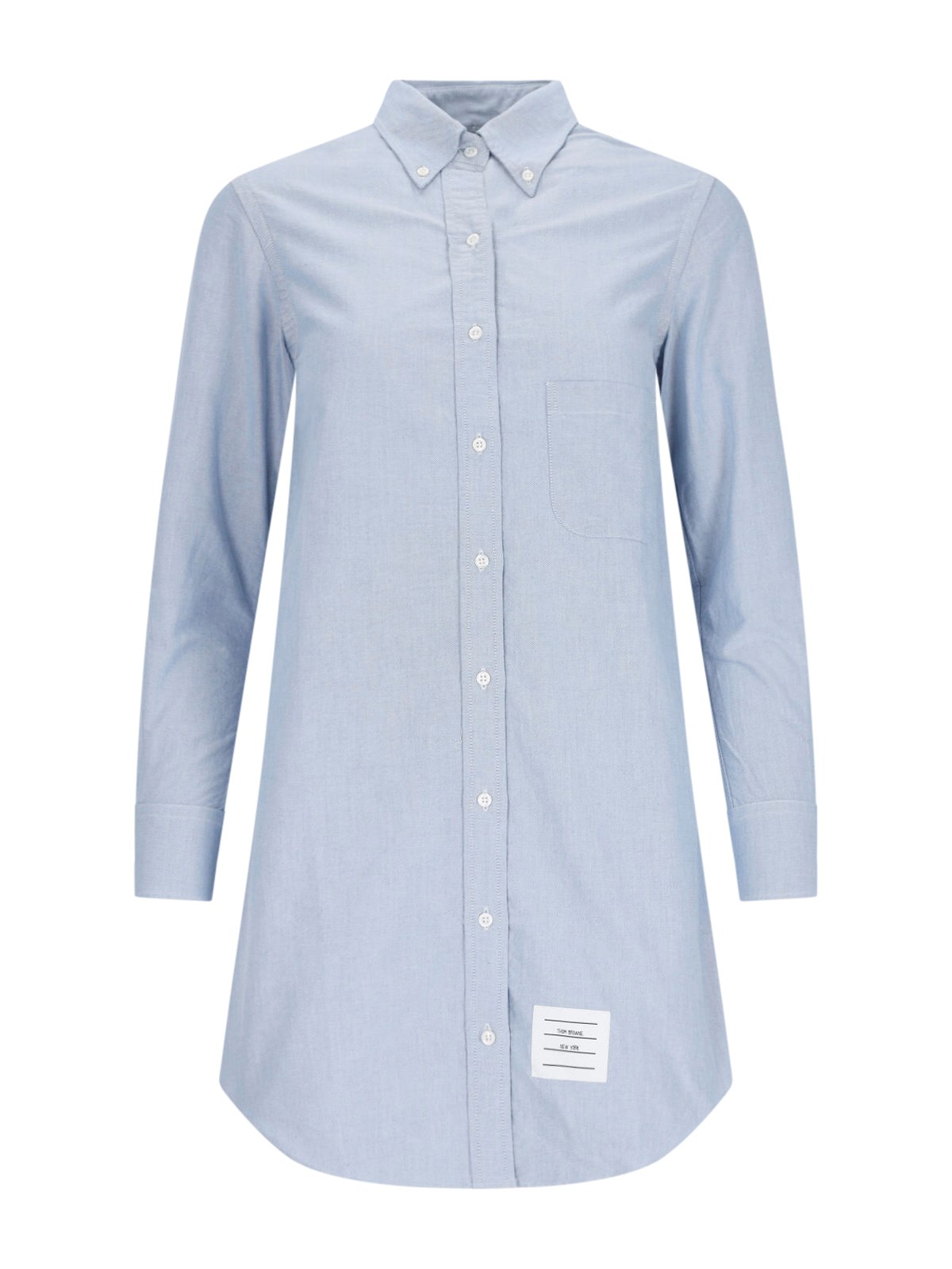 Shop Thom Browne Chemisier Dress In Light Blue