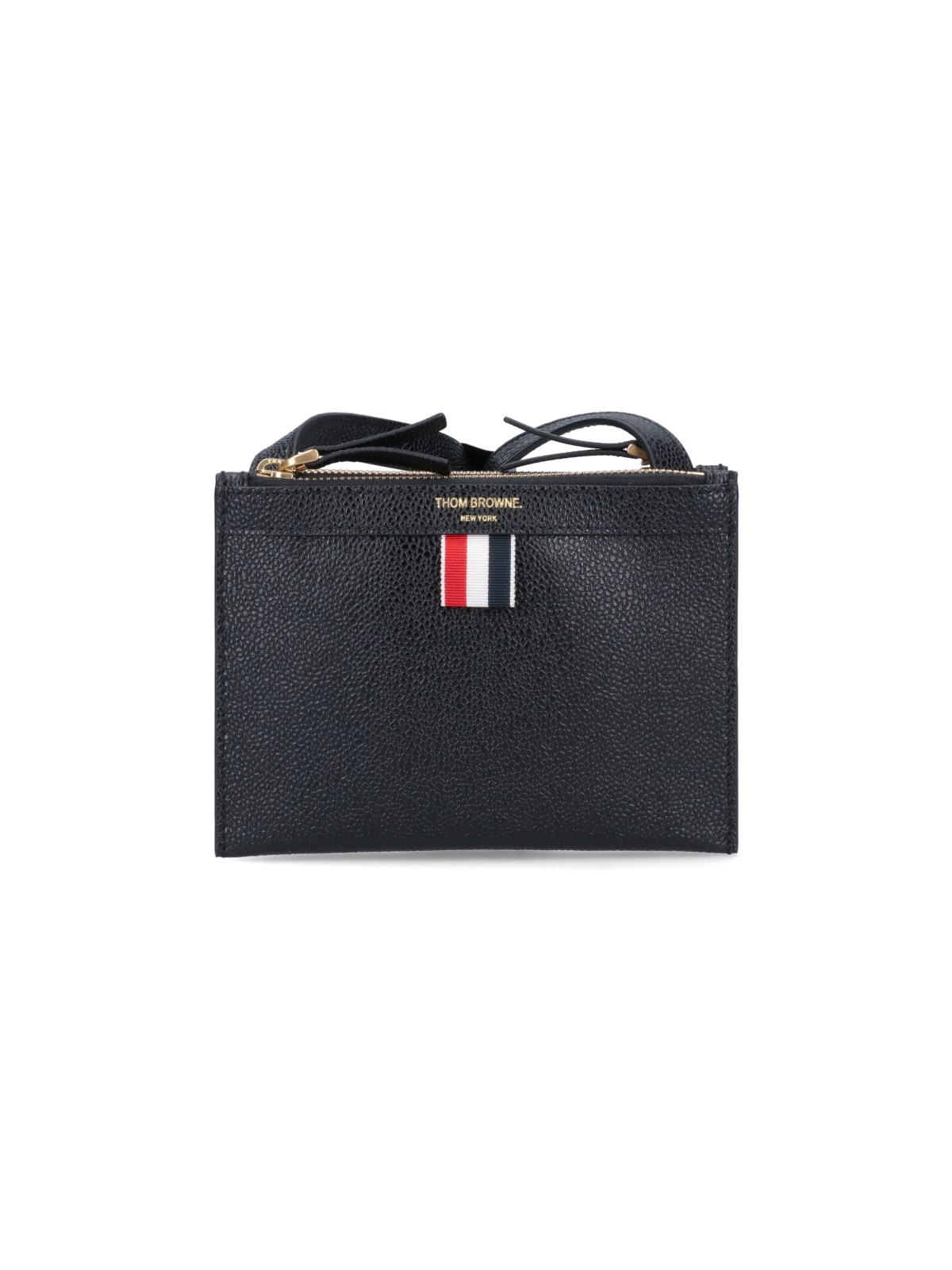 Thom Browne Double Pouch In Black  