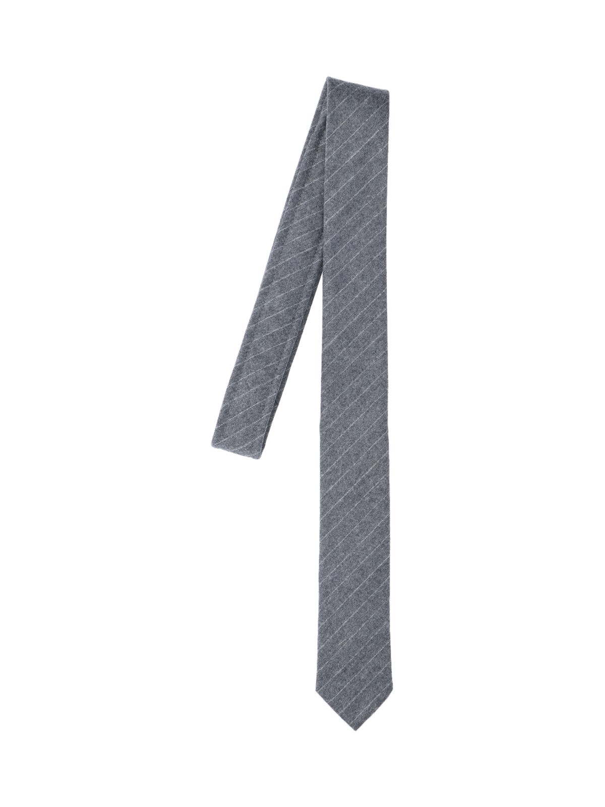 Thom Browne Pinstripe Tie In Grigio