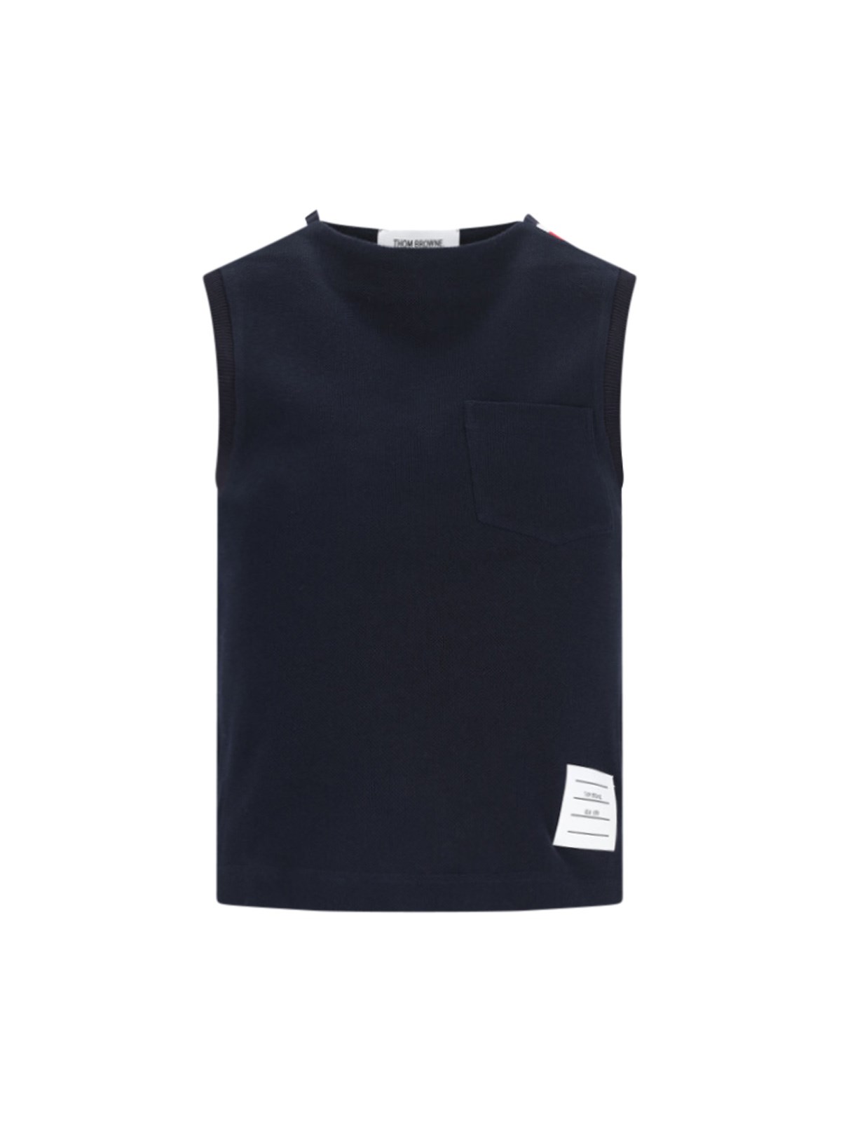 Shop Thom Browne Logo T-shirt In Blue